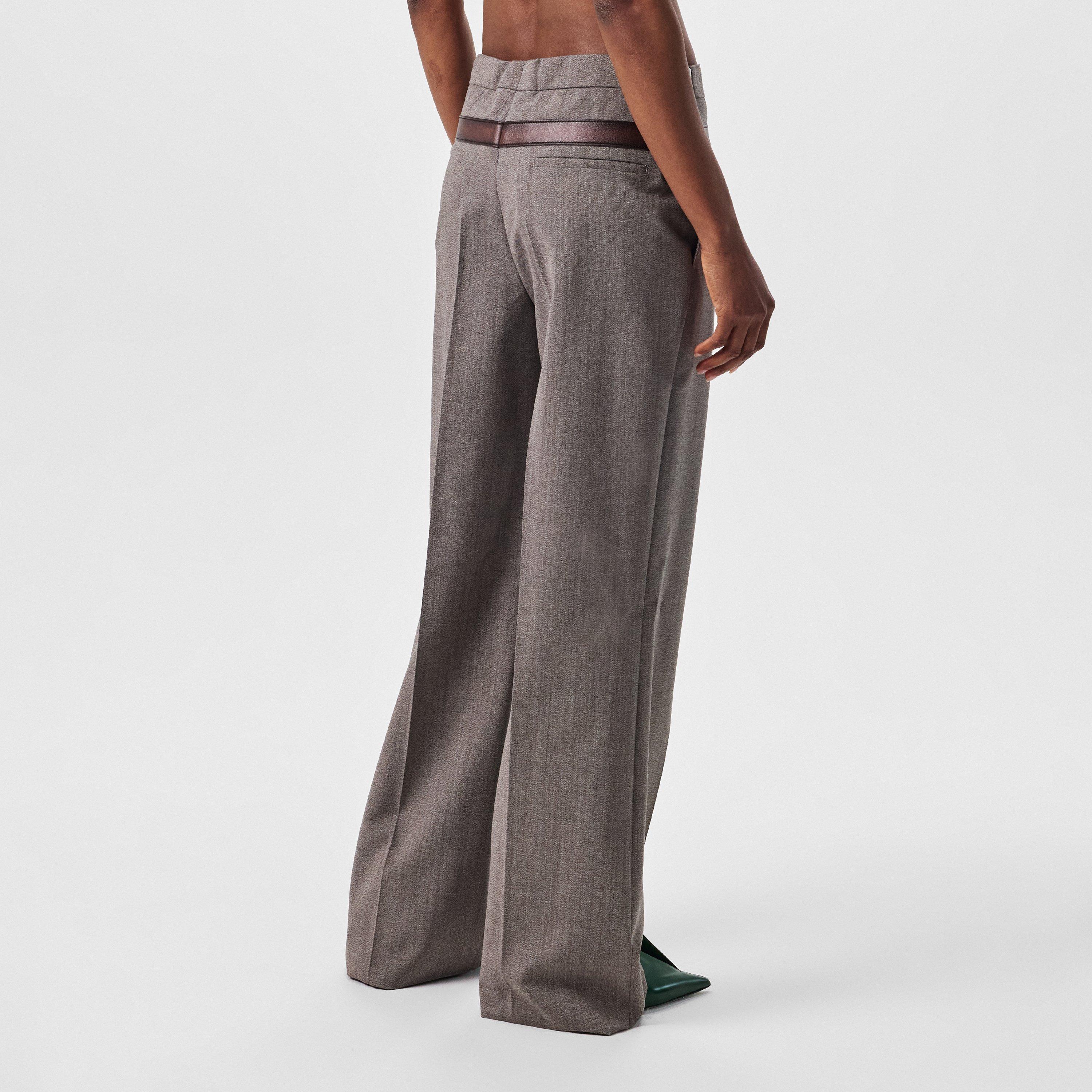 ARGILLA - Prada - Women's Trompe High-Rise Wide Leg Trousers - 4