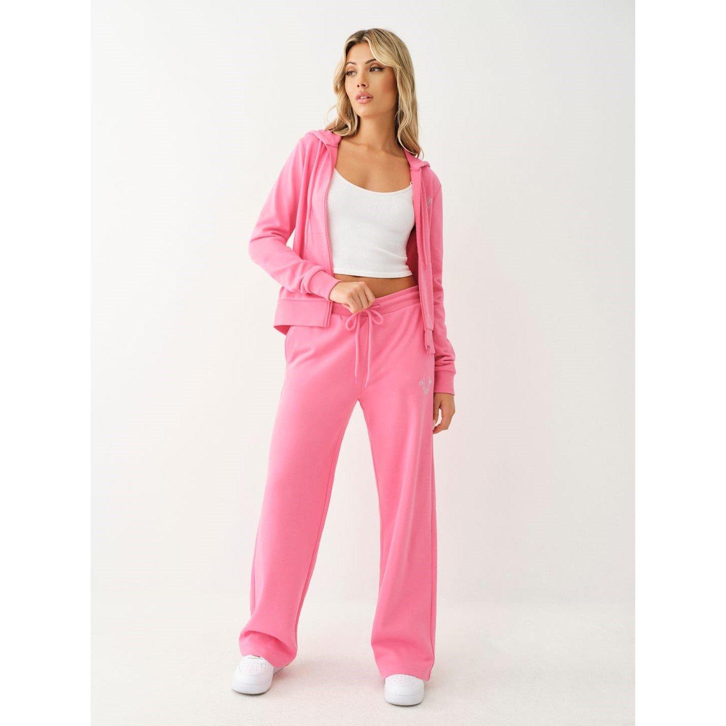 Rosa Choque - True Religion - Logo Open Hem Fleece Joggers - 4