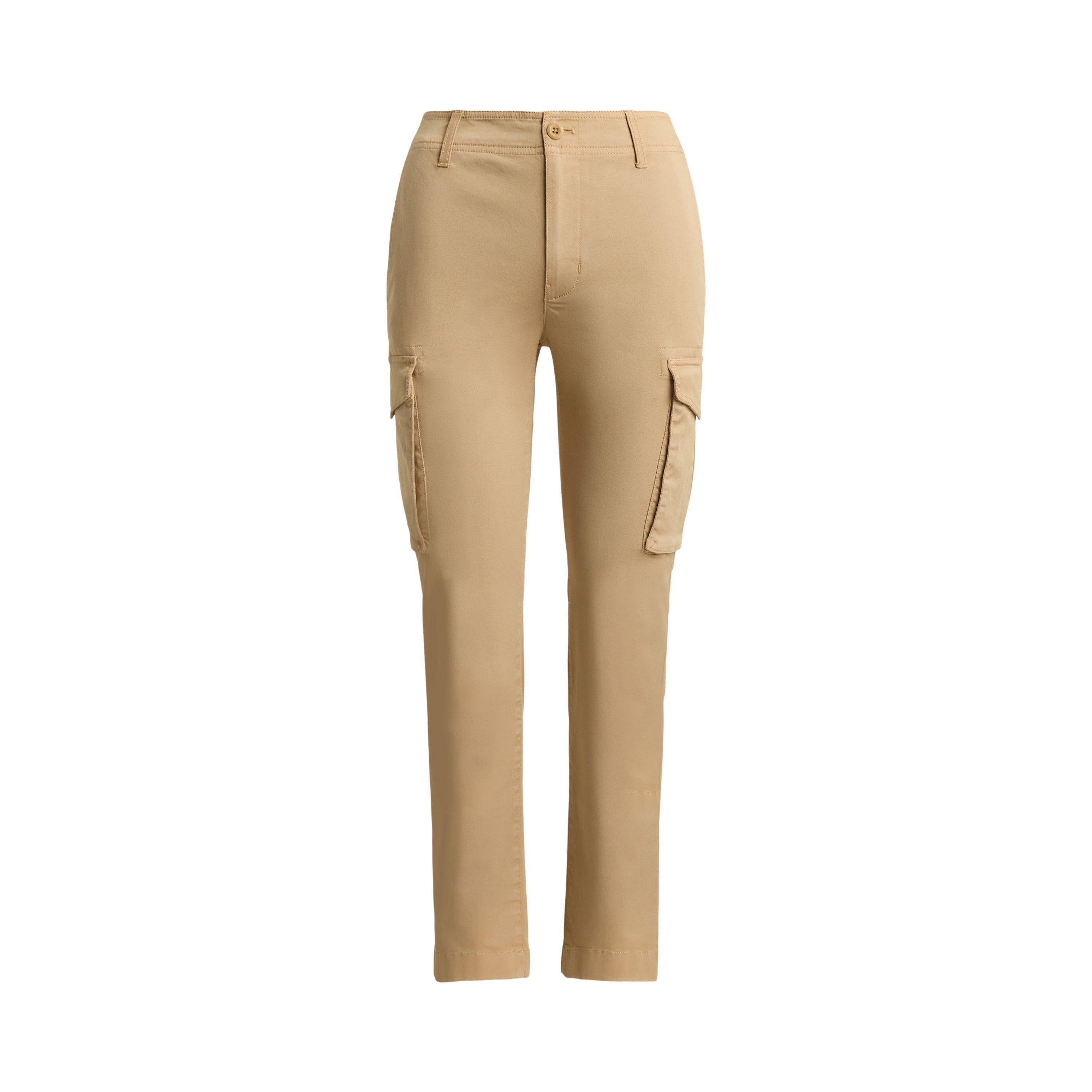 Birch Tan - Lauren by Ralph Lauren - Women's Cargo Trousers - 1