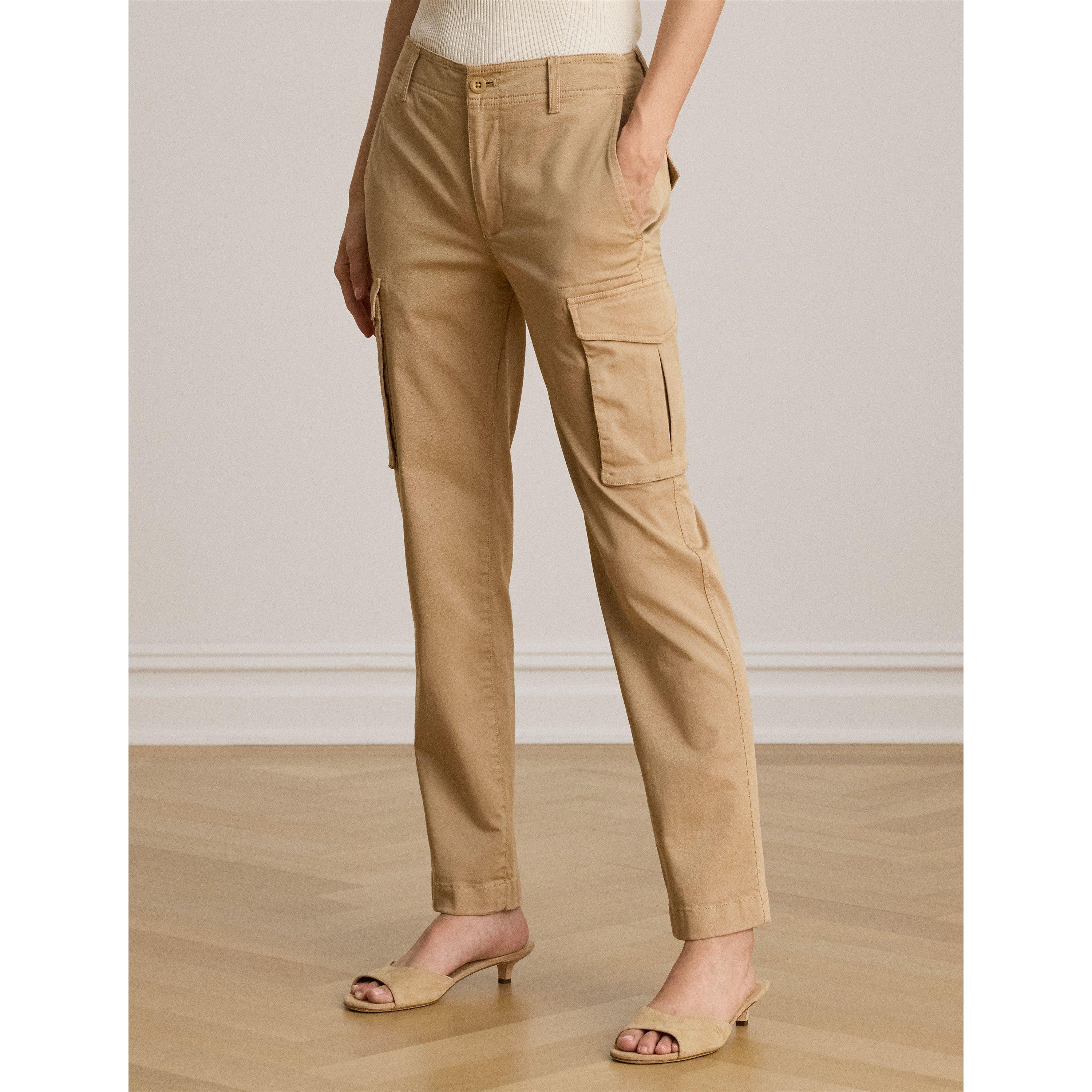 Birch Tan - Lauren by Ralph Lauren - Women's Cargo Trousers - 2
