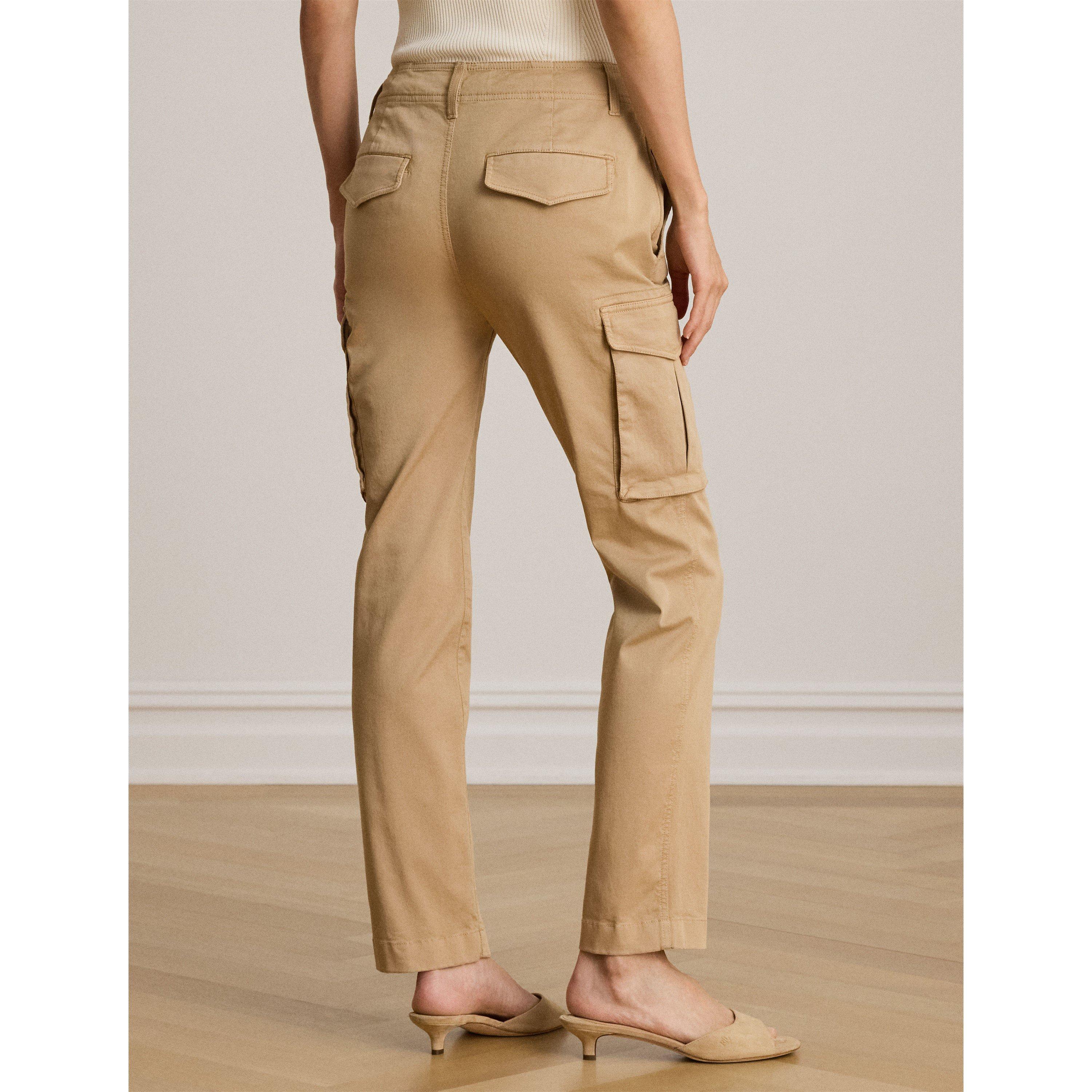 Birch Tan - Lauren by Ralph Lauren - Women's Cargo Trousers - 3