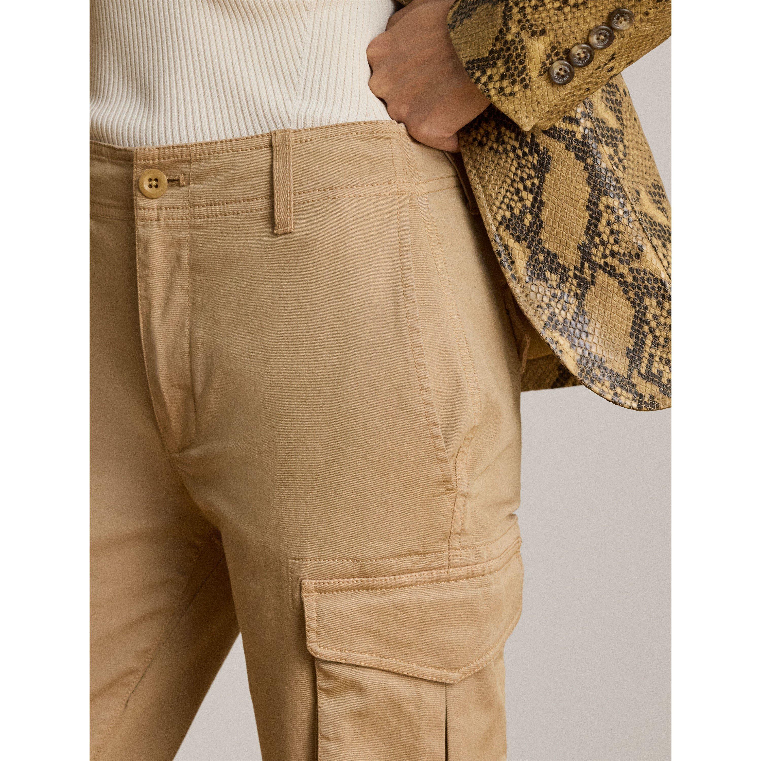 Birch Tan - Lauren by Ralph Lauren - Women's Cargo Trousers - 4