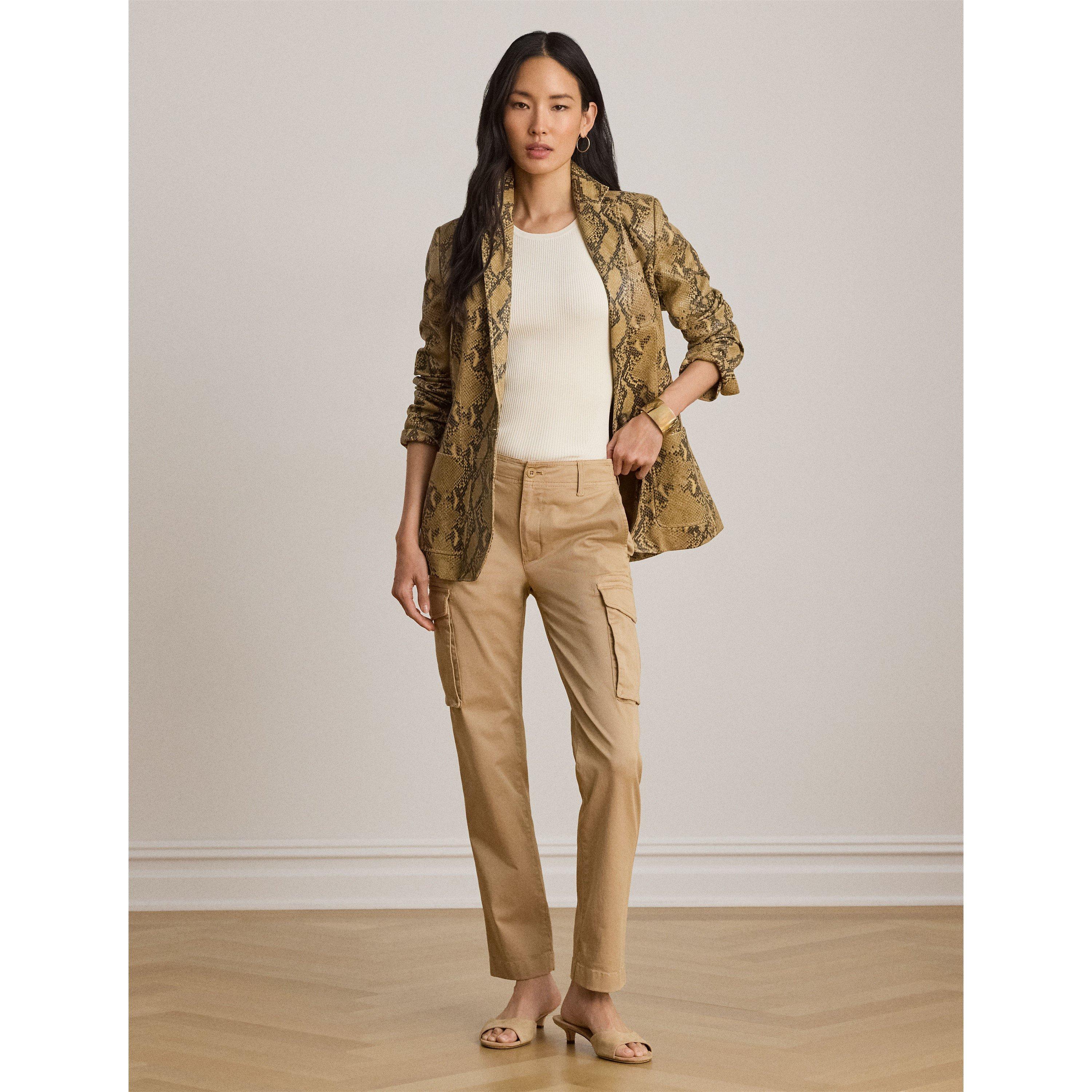 Birch Tan - Lauren by Ralph Lauren - Women's Cargo Trousers - 5