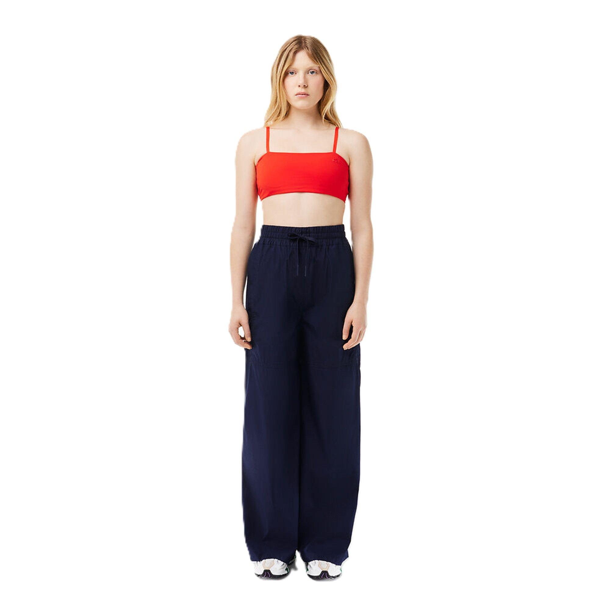 Azul Marino - Lacoste - Women's Oversized Wide Leg Trousers - 1