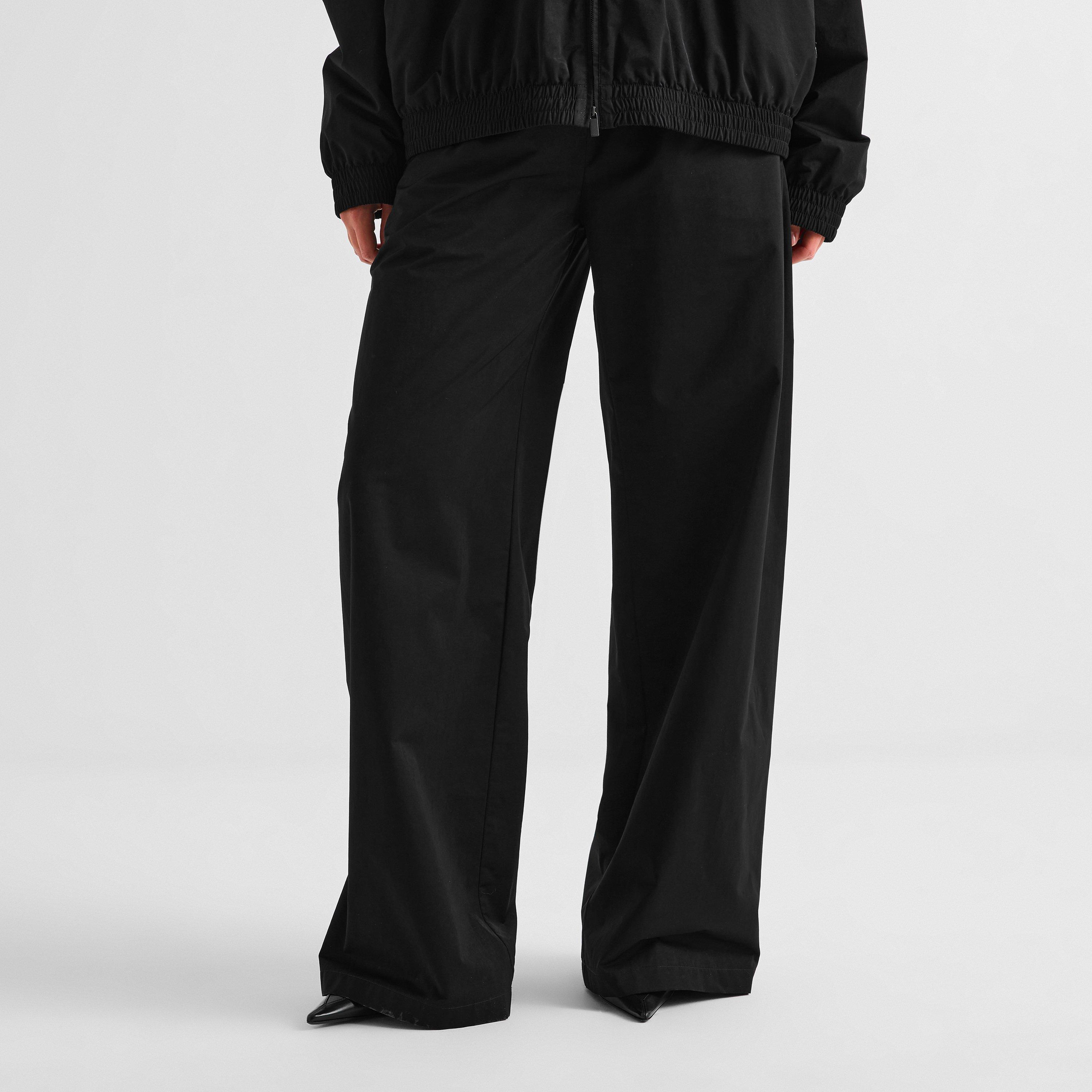 Black - Gucci - Women's Cotton Wide-Leg Trousers - 3