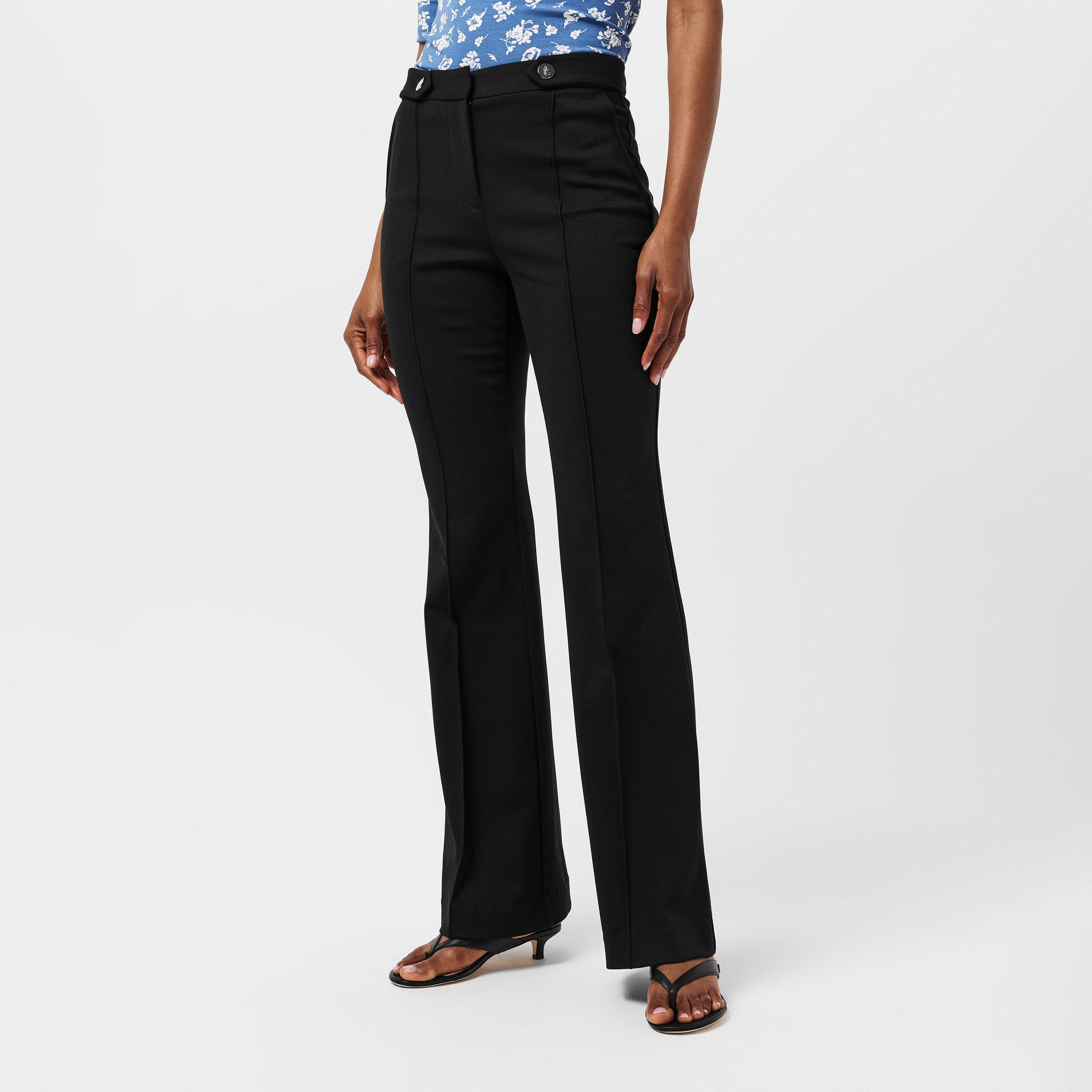 Black - Lauren by Ralph Lauren - Women's Drewin Real Leather Bootcut Trousers - 3