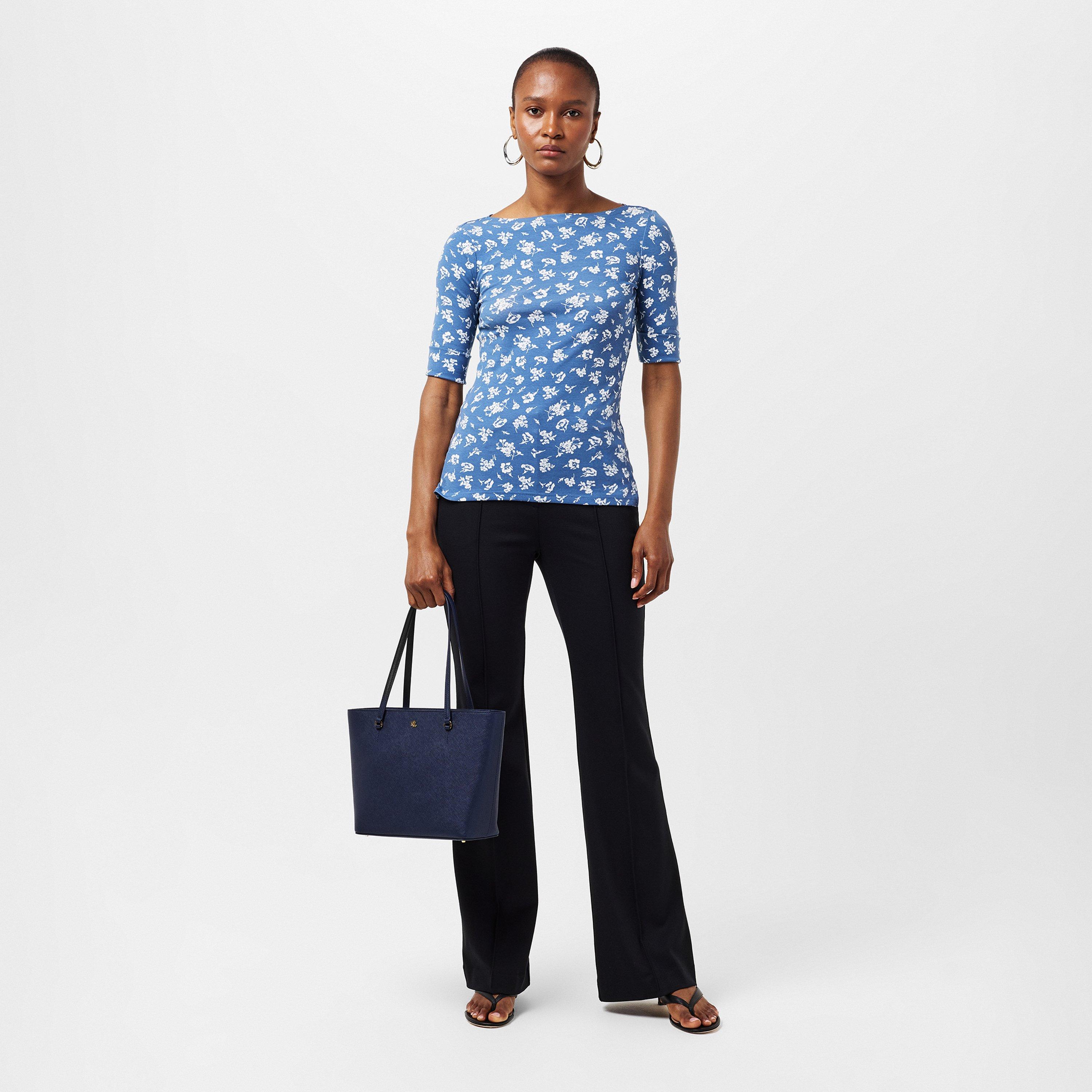 Black - Lauren by Ralph Lauren - Women's Drewin Real Leather Bootcut Trousers - 6