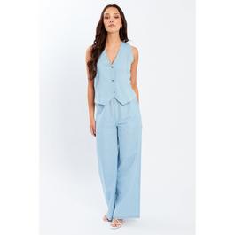 Be You Chambray Chambray Wide leg Trousers