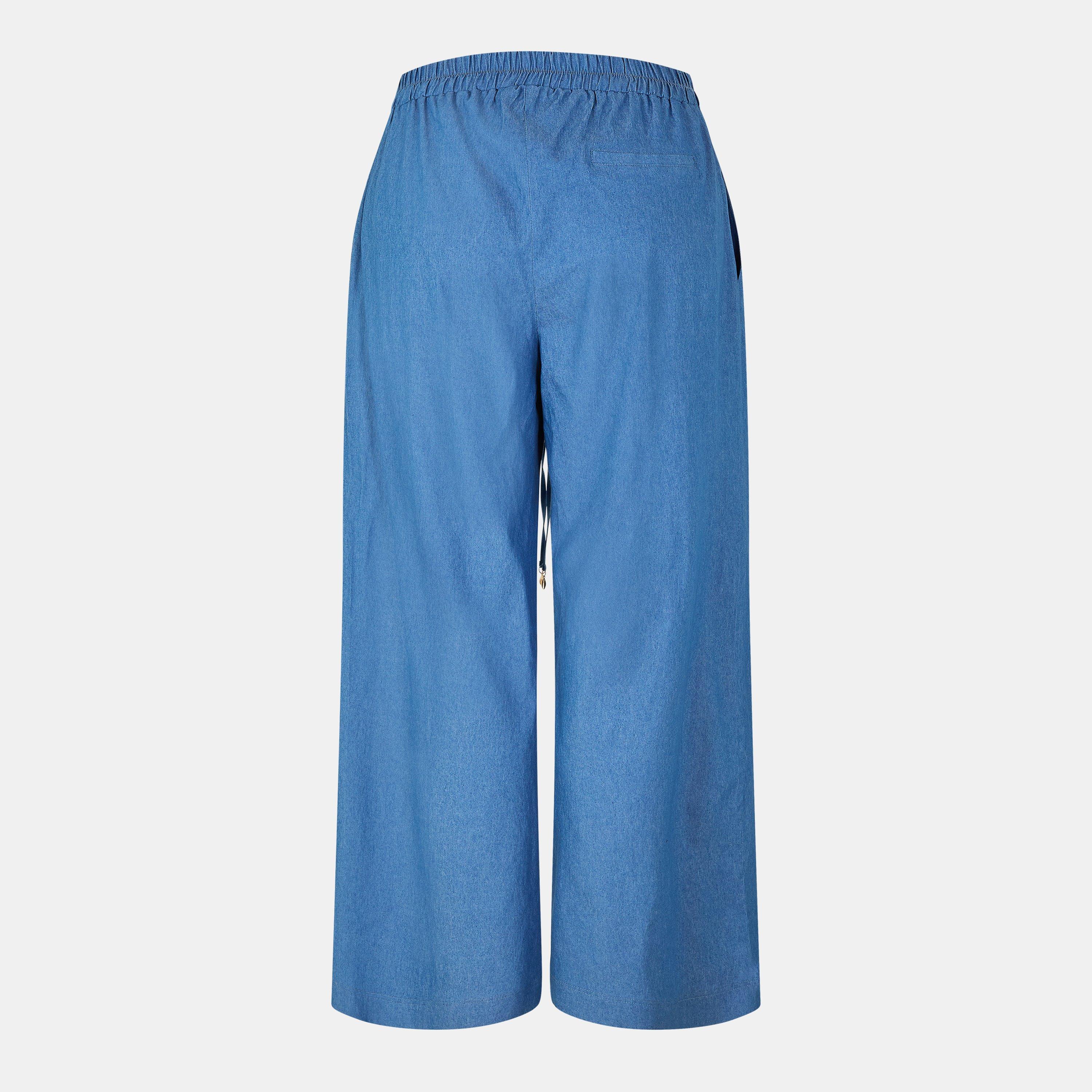 Chambray - Biba - Women's Wide Leg Trousers - 2