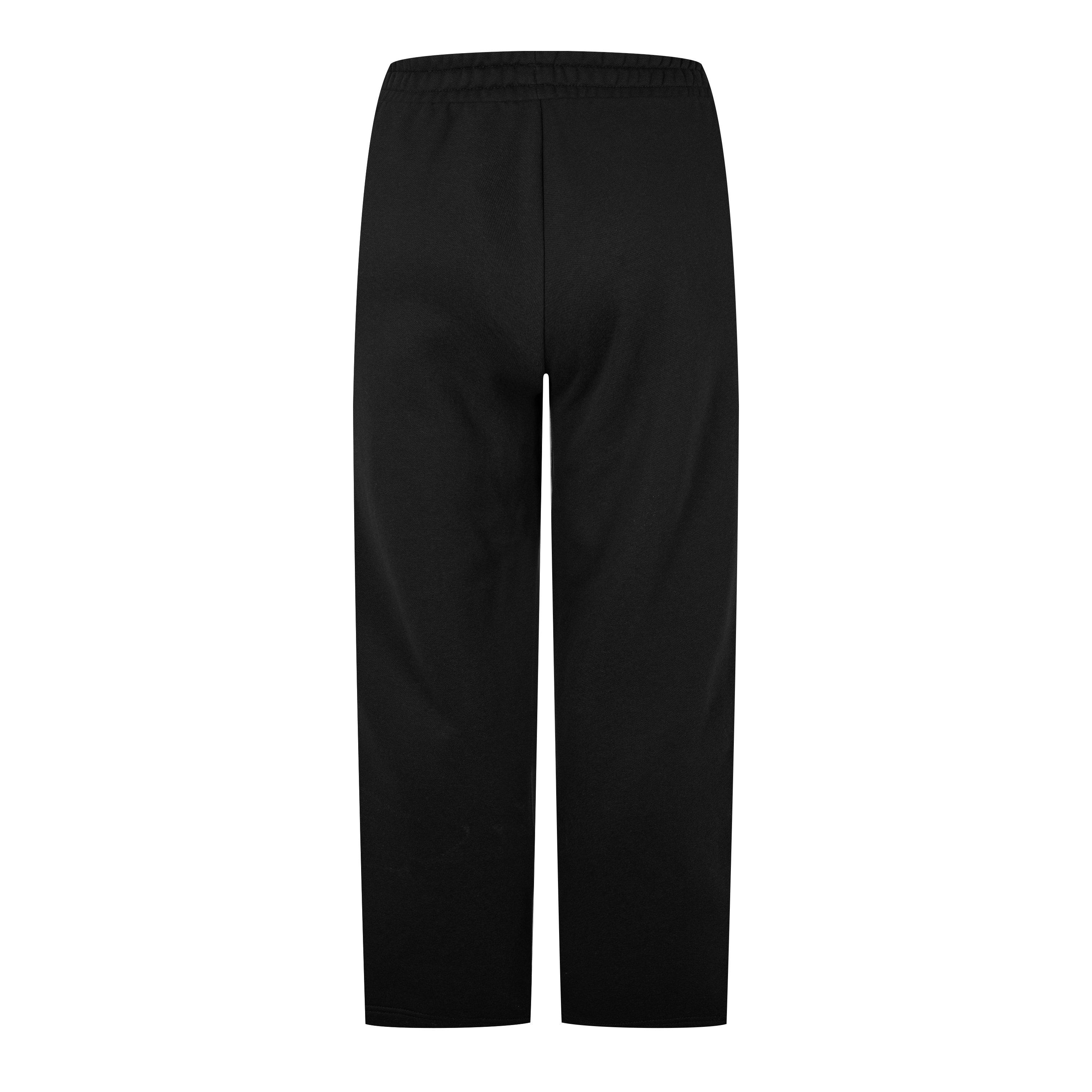 Black - Puma - Wide Leg Open Hem Fleece Joggers - 6