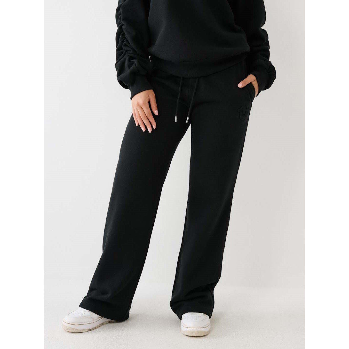 Nero Jet - True Religion - Women's Open Hem Fleece Joggers - 1