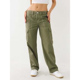 True Religion TR Military Oversized Cargo Trousers Womens