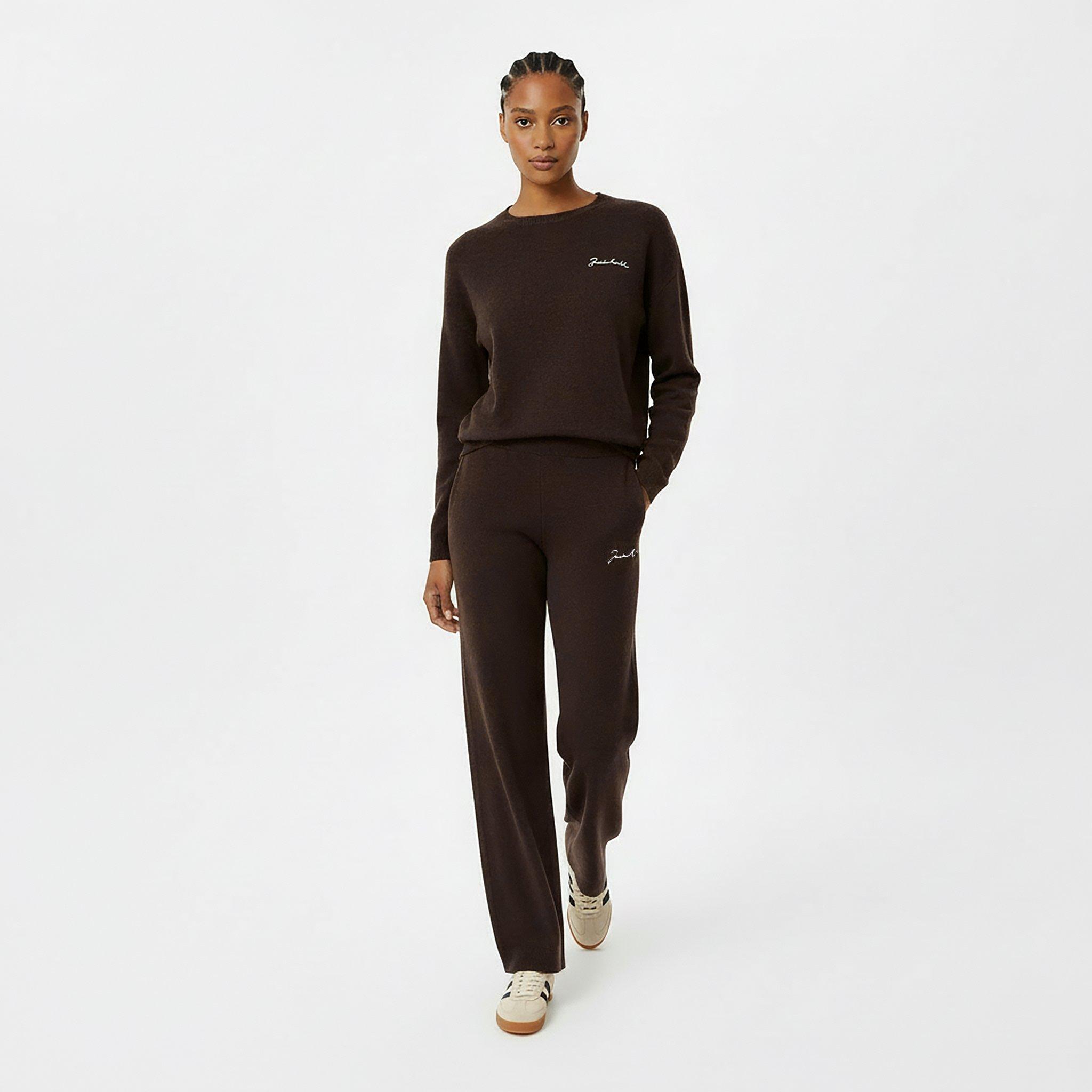 Cocoa - Jack Wills - Wide Leg Knitted Trousers - 5
