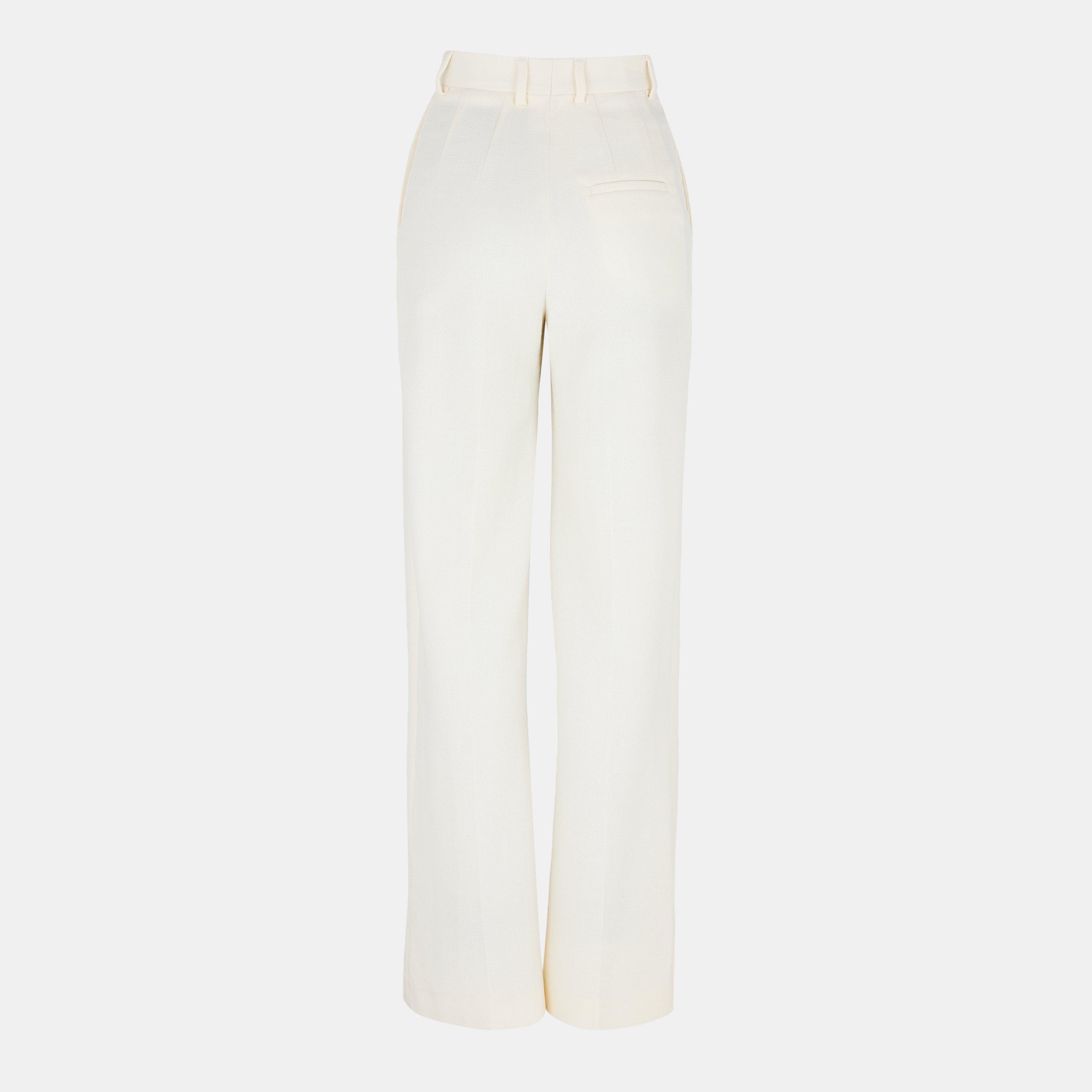 White - Casablanca - Women's Casa Wide Leg Trousers - 2