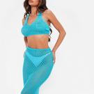 AZUL - I Saw It First - ISAWITFIRST Lace Up Crochet Knit Maxi Skirt Co-Ord - 4