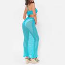 BLEU - I Saw It First - ISAWITFIRST Lace Up Crochet Knit Maxi Skirt Co-Ord - 5