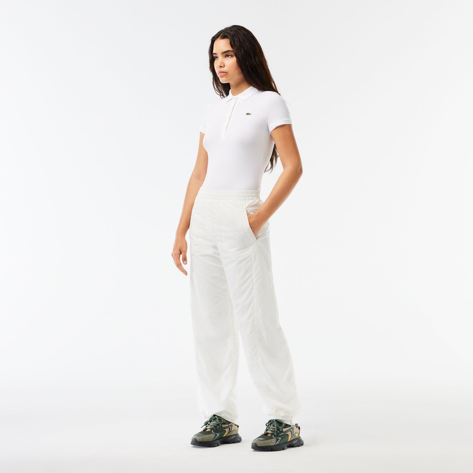 Lacoste Women's Open Hem Woven Tracksuit Joggers - Flour - 10 (38)