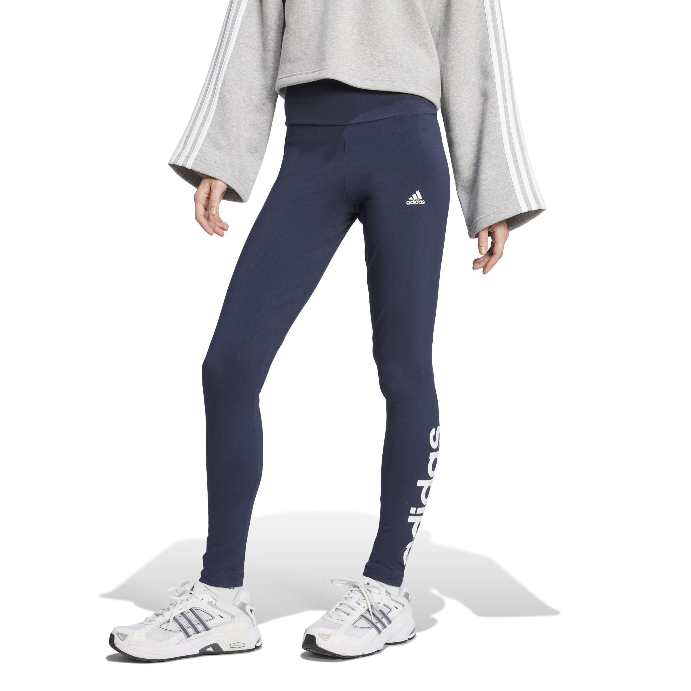 Legink/White - adidas - Essentials Logo Womens High Waisted Leggings - 2