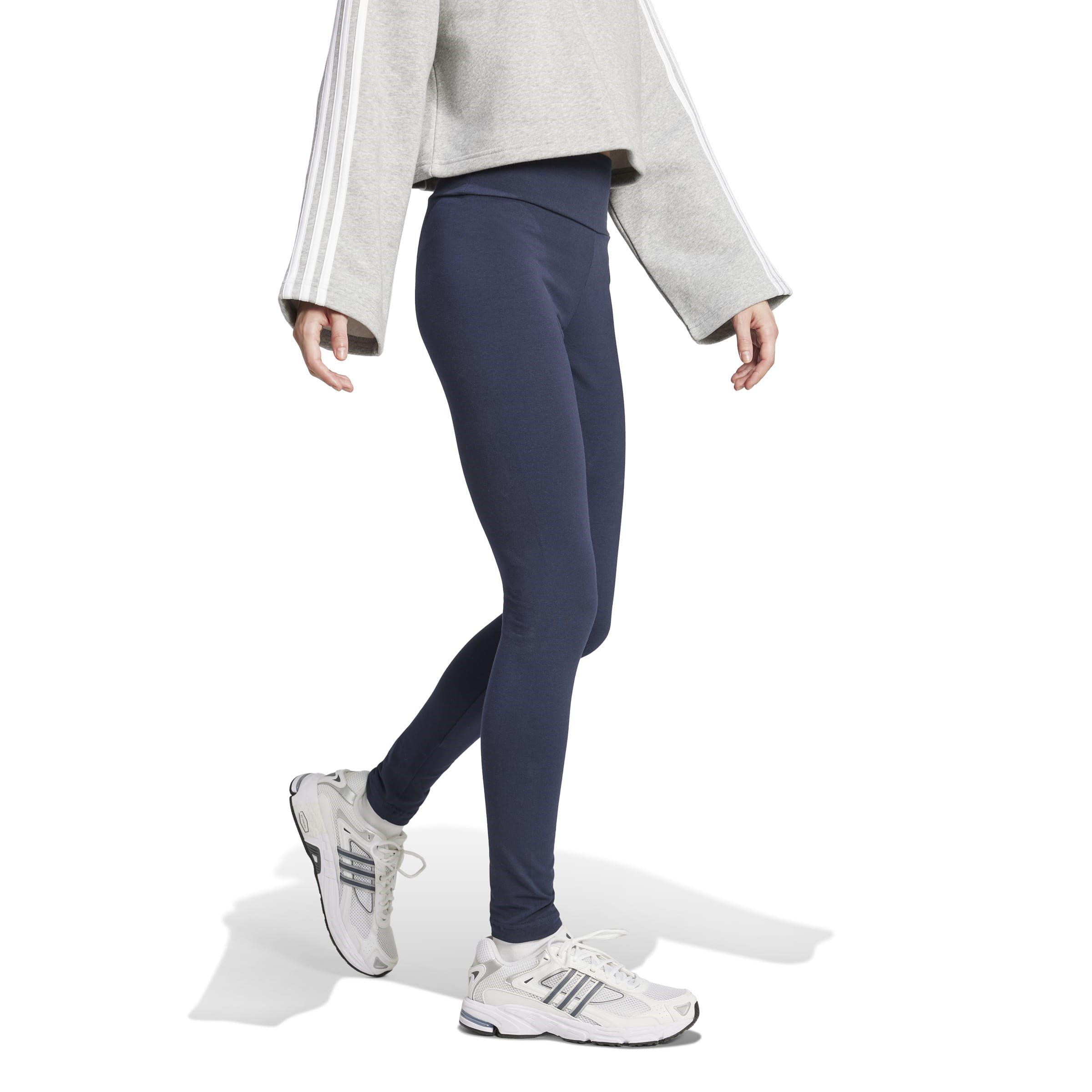 Legink/White - adidas - Essentials Logo Womens High Waisted Leggings - 4