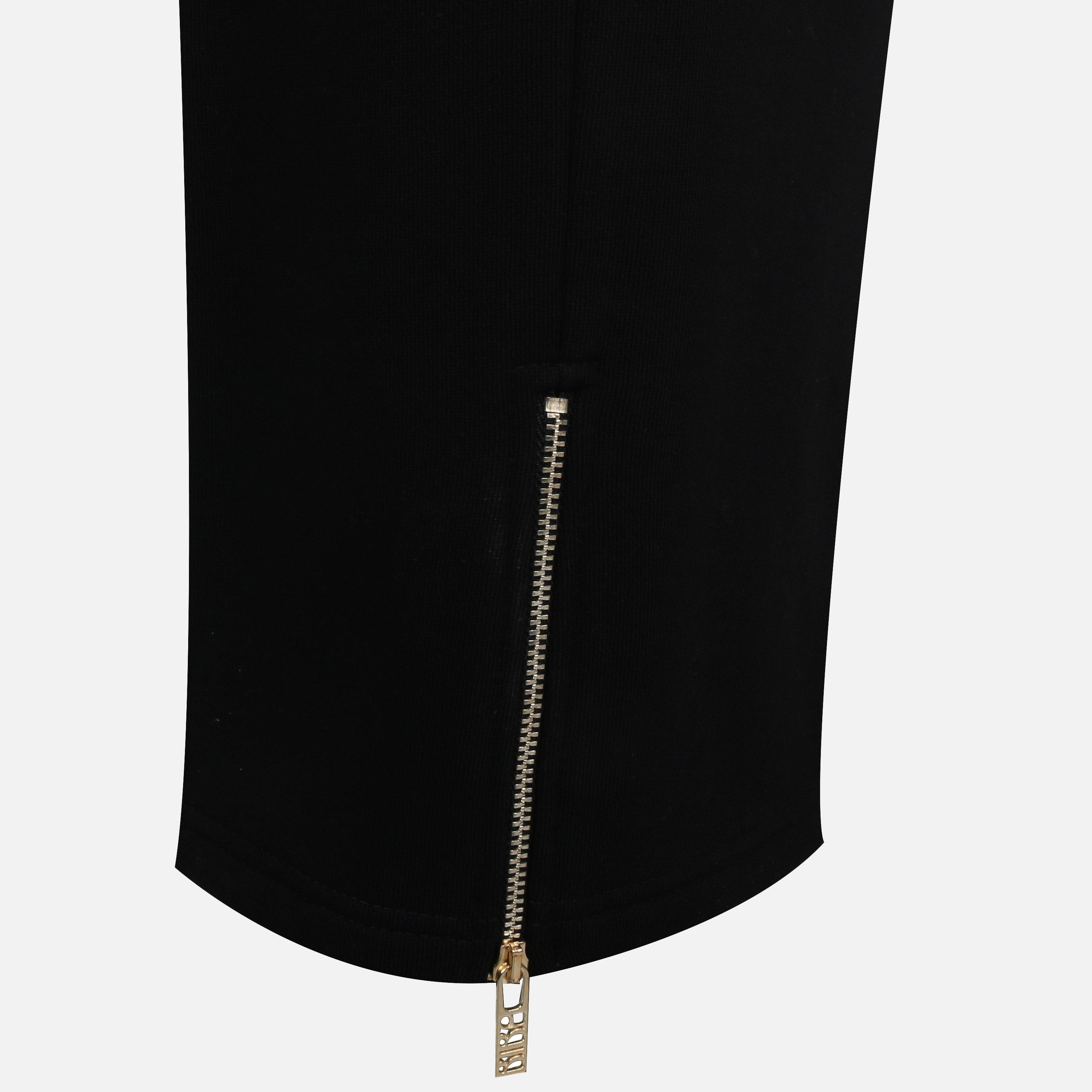 Black - Biba - Women's Logo Closed Hem Fleece Joggers - 4