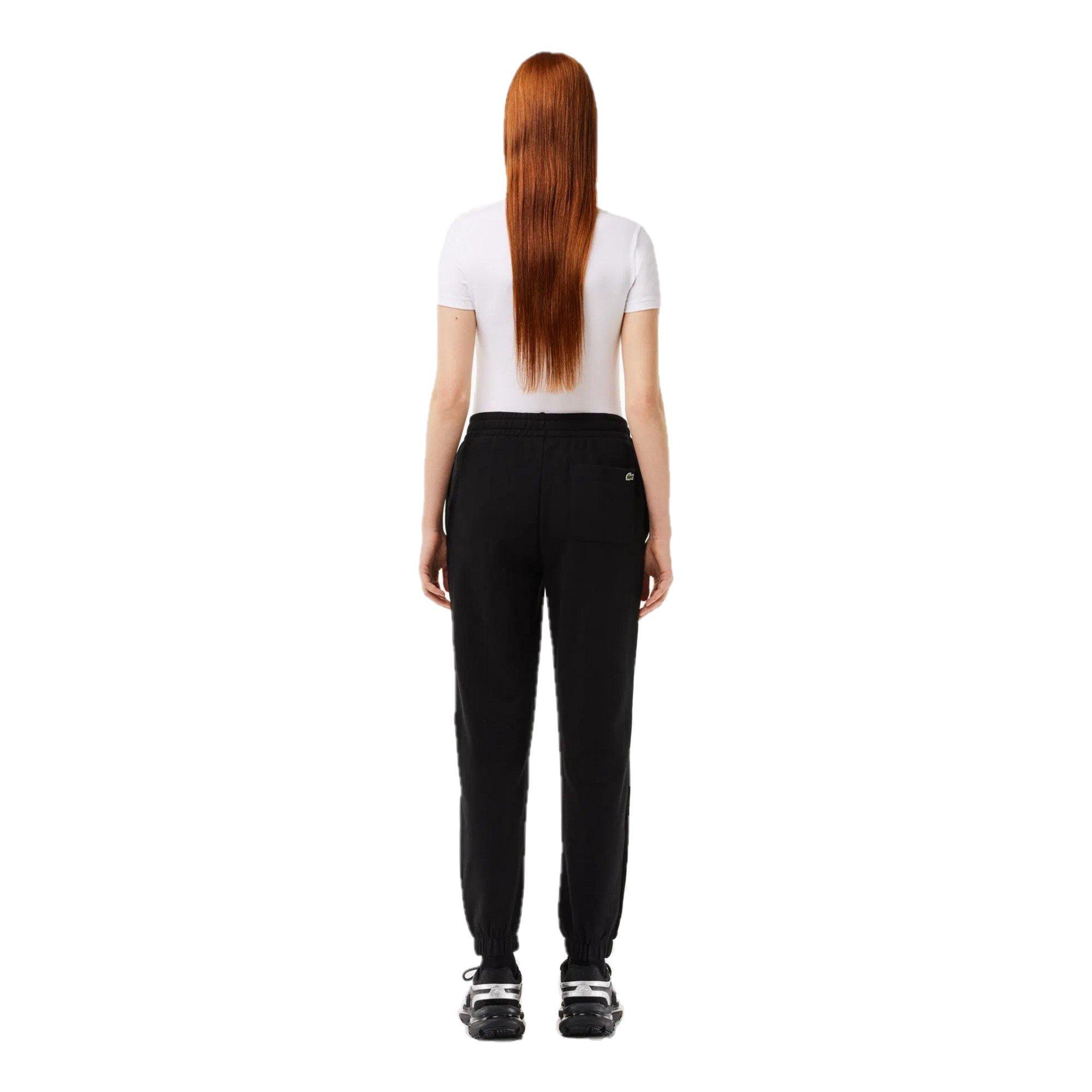 Black - Lacoste - Women's Logo Closed Hem Fleece Joggers - 2