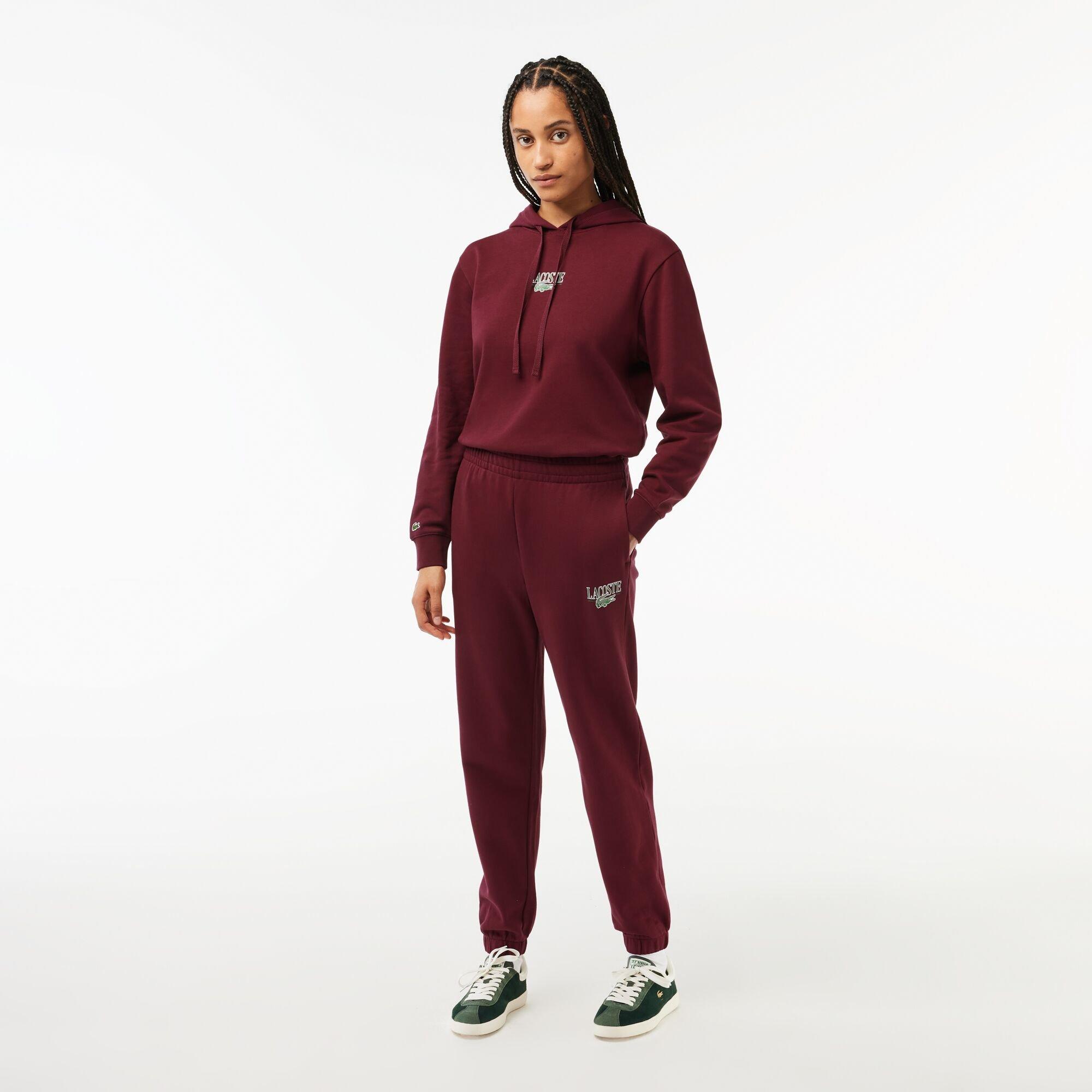 Lacoste Women's Logo Closed Hem Fleece Joggers - Zin - 4 (32)