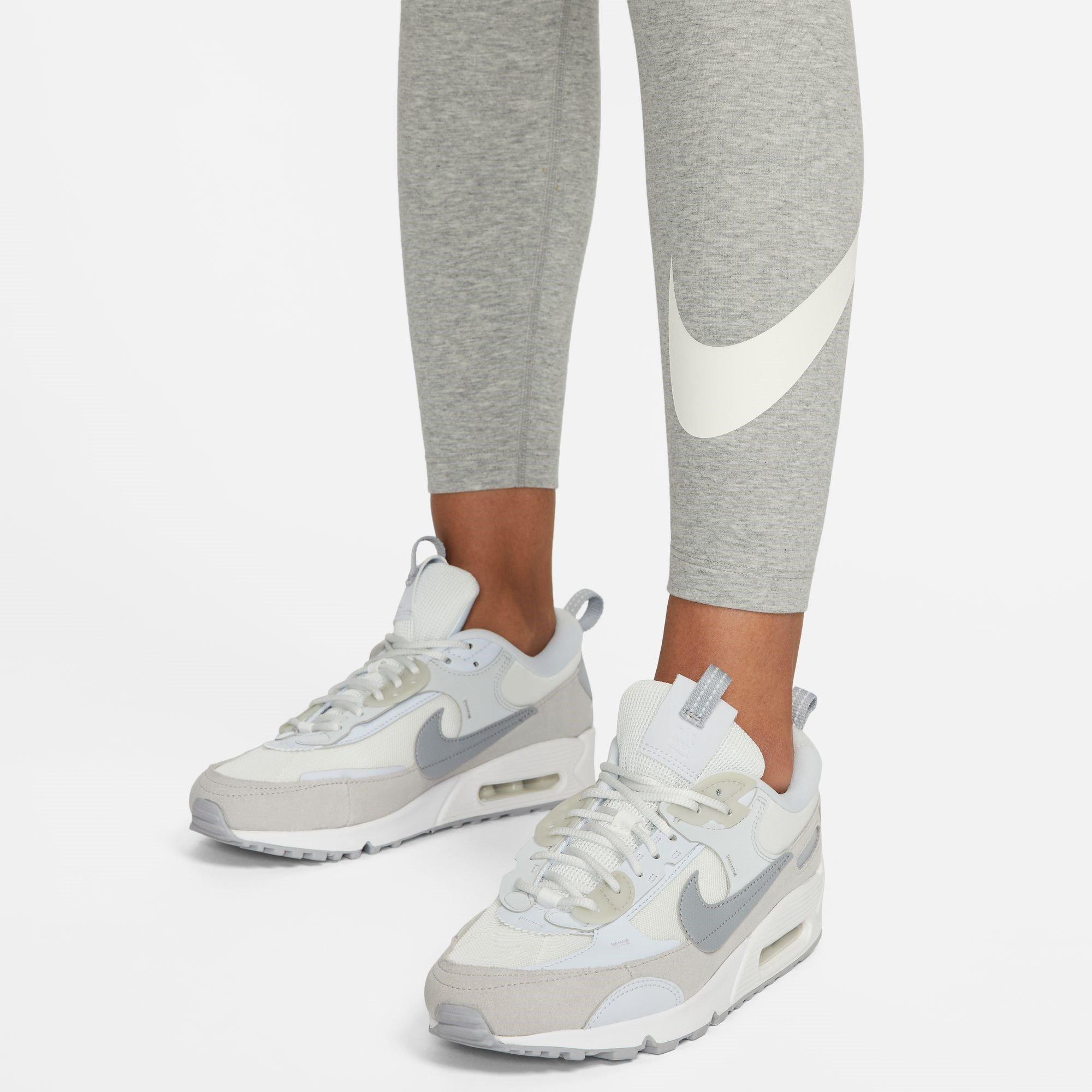 Grey/Black - Nike - Sportswear Classics Women's High-Waisted Graphic Leggings - 3