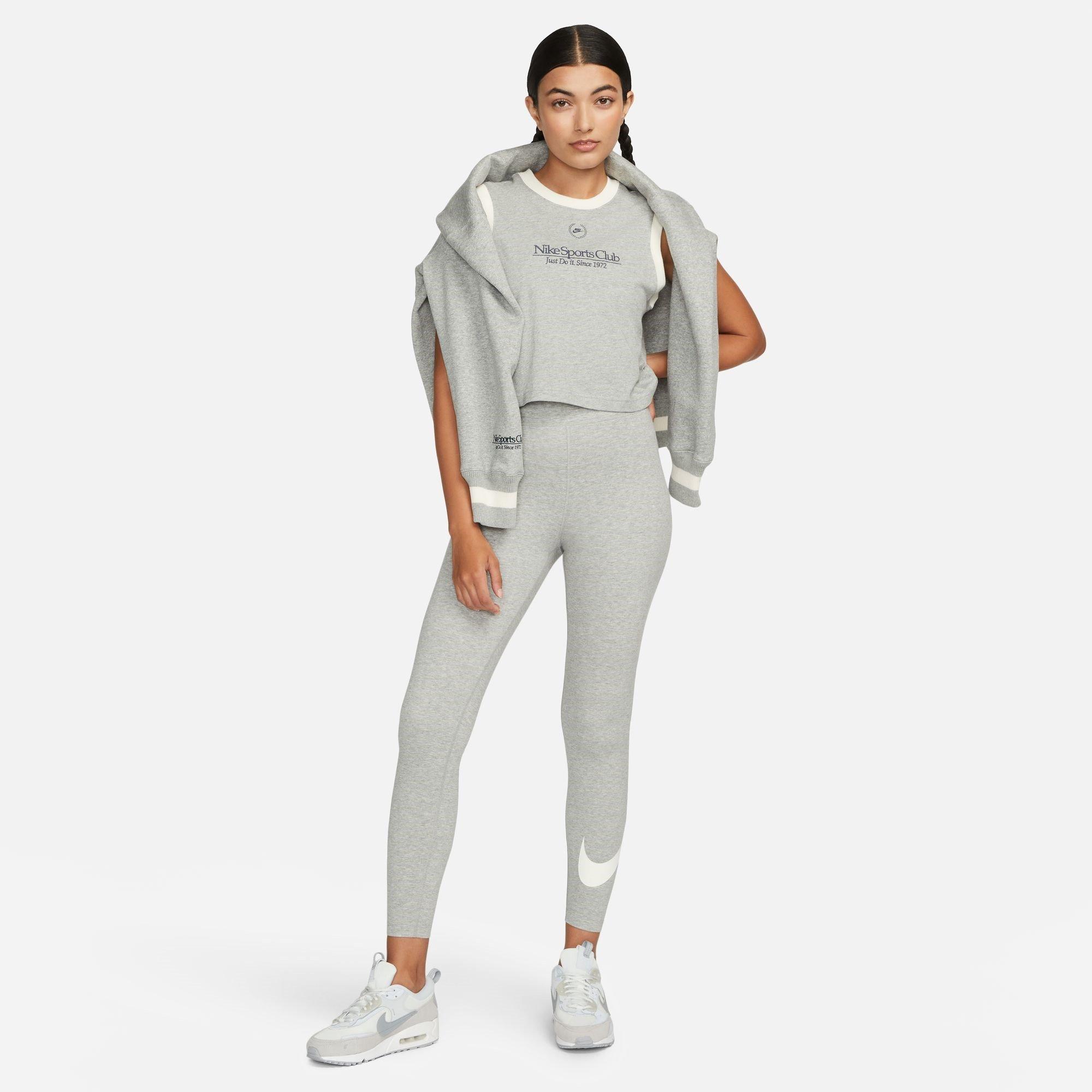 Grey/Black - Nike - Sportswear Classics Women's High-Waisted Graphic Leggings - 4