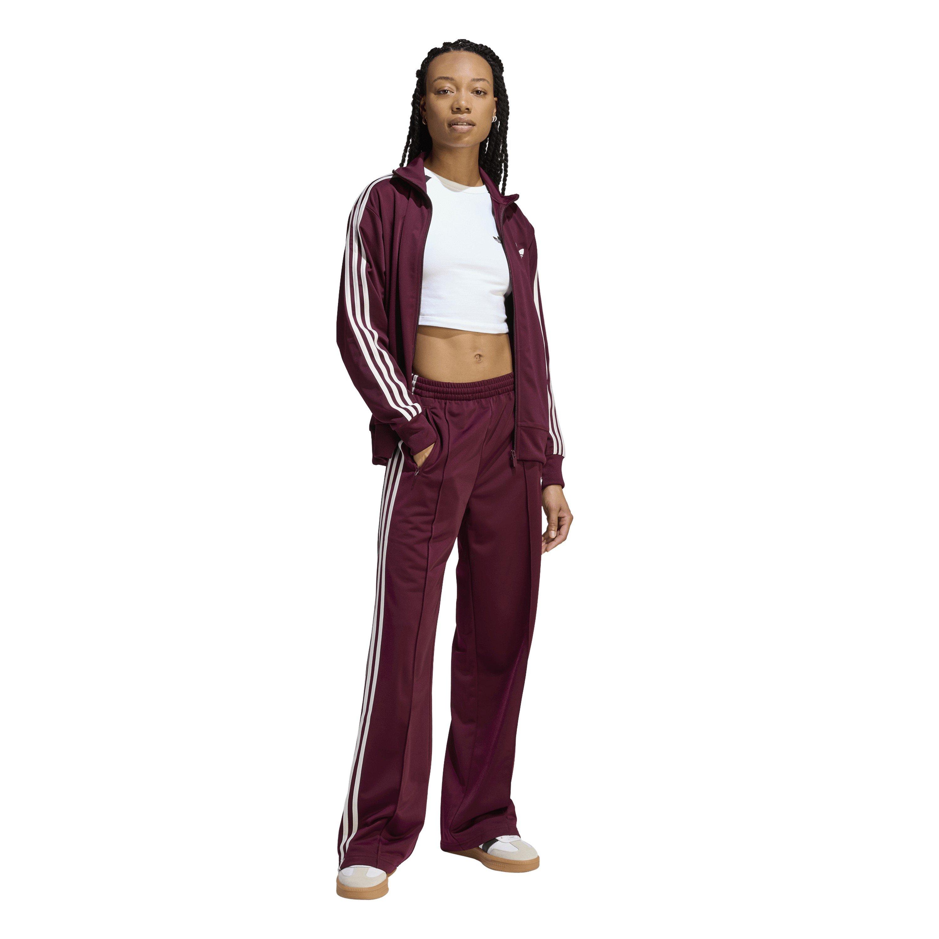 Maroon - adidas Originals - Womens Firebird Loose Trackpants - 6