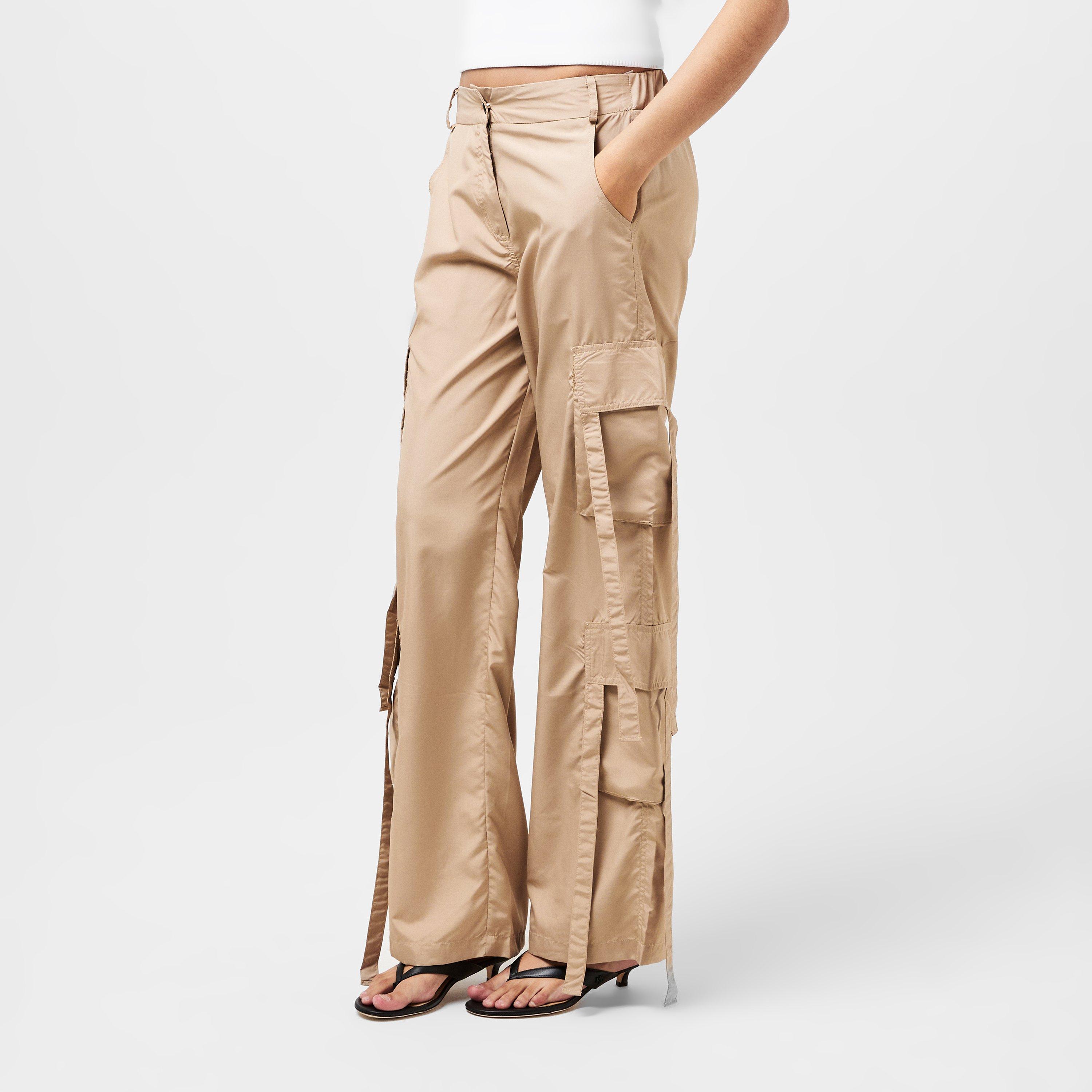 Beige - AX Paris - Strap Detail Cargo Pants - 3