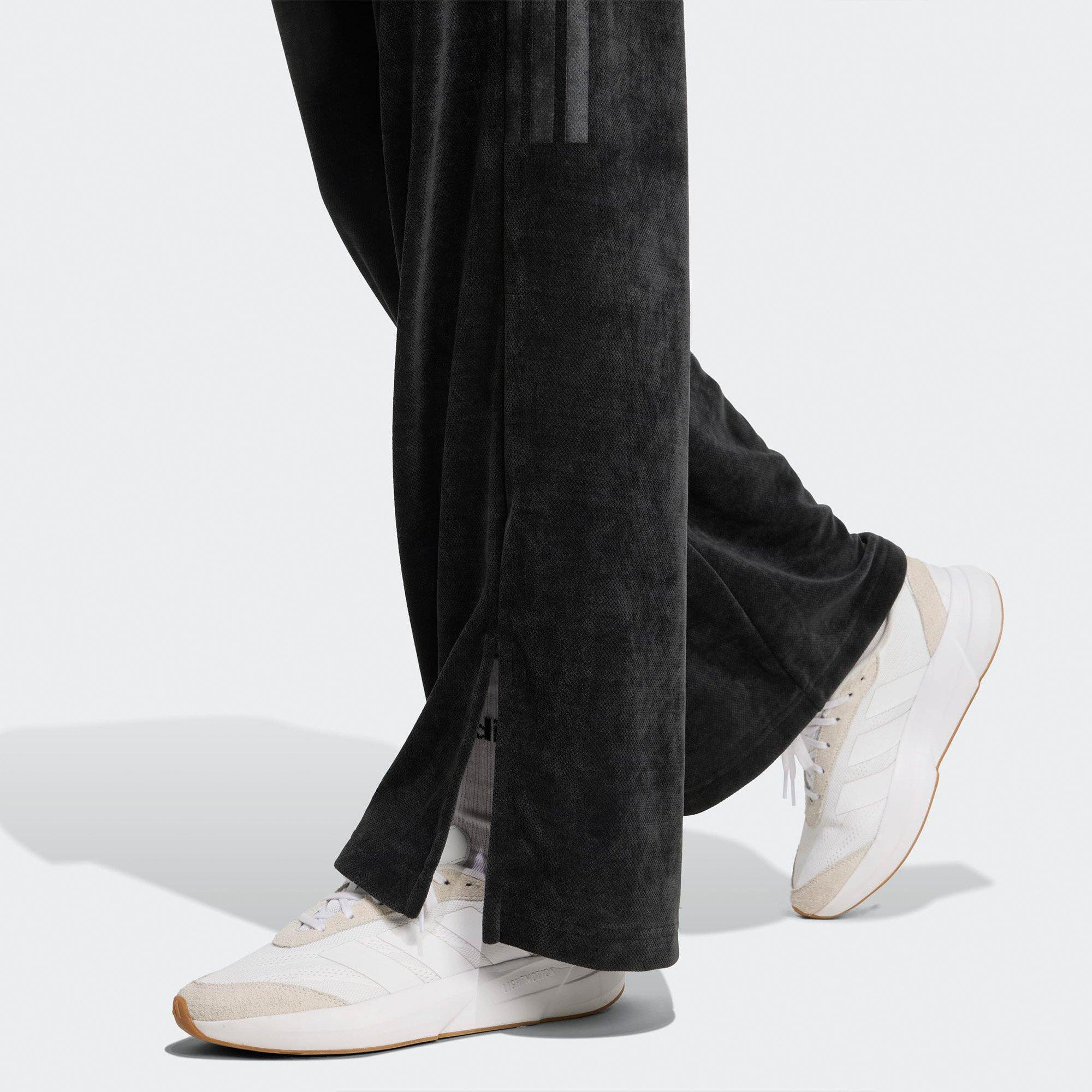 Black - adidas - Tiro Velour Open-Hem Womens Tracksuit Bottoms - 6