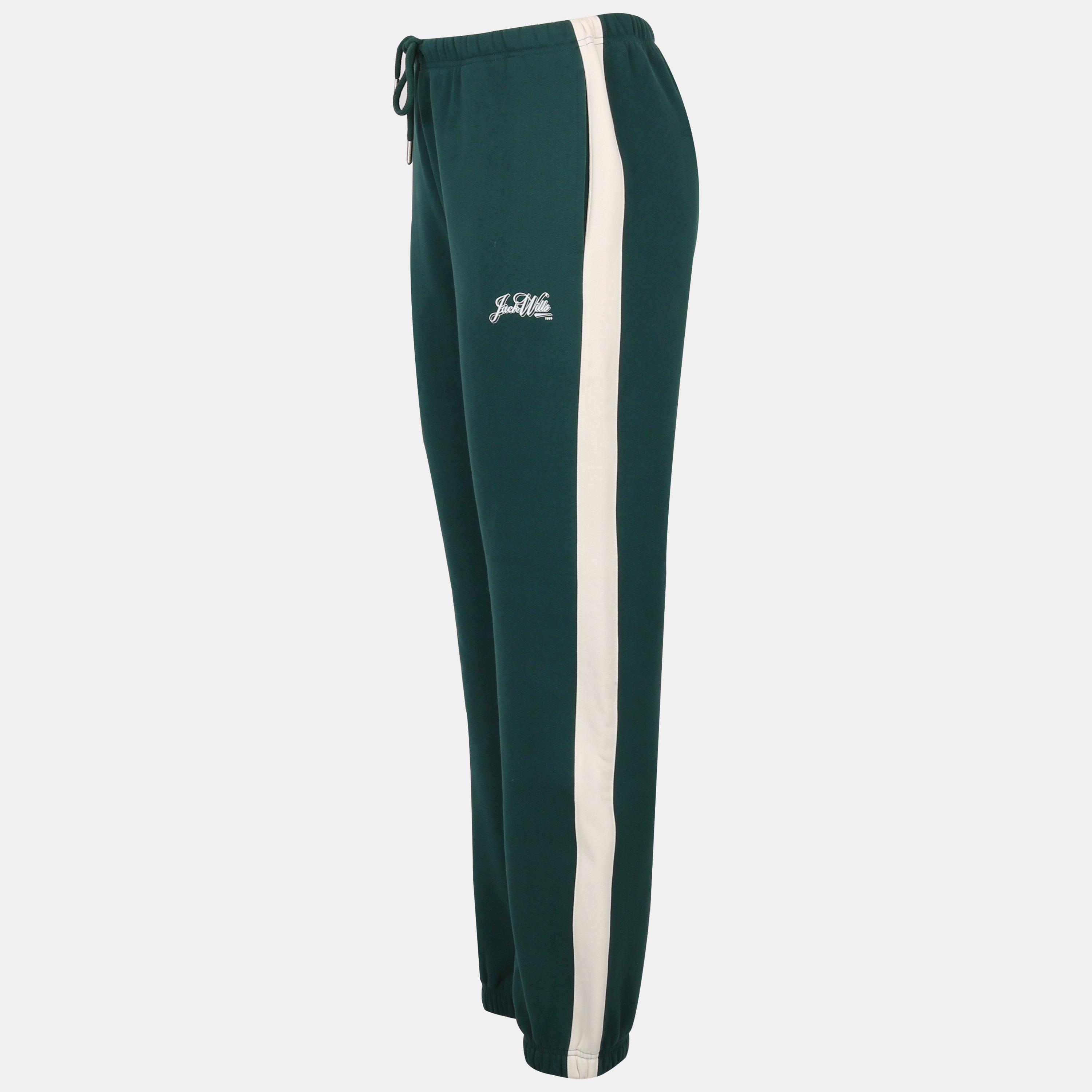 Grøn/Hvid - Jack Wills - Script Cotton Mid Rise Joggers - 2