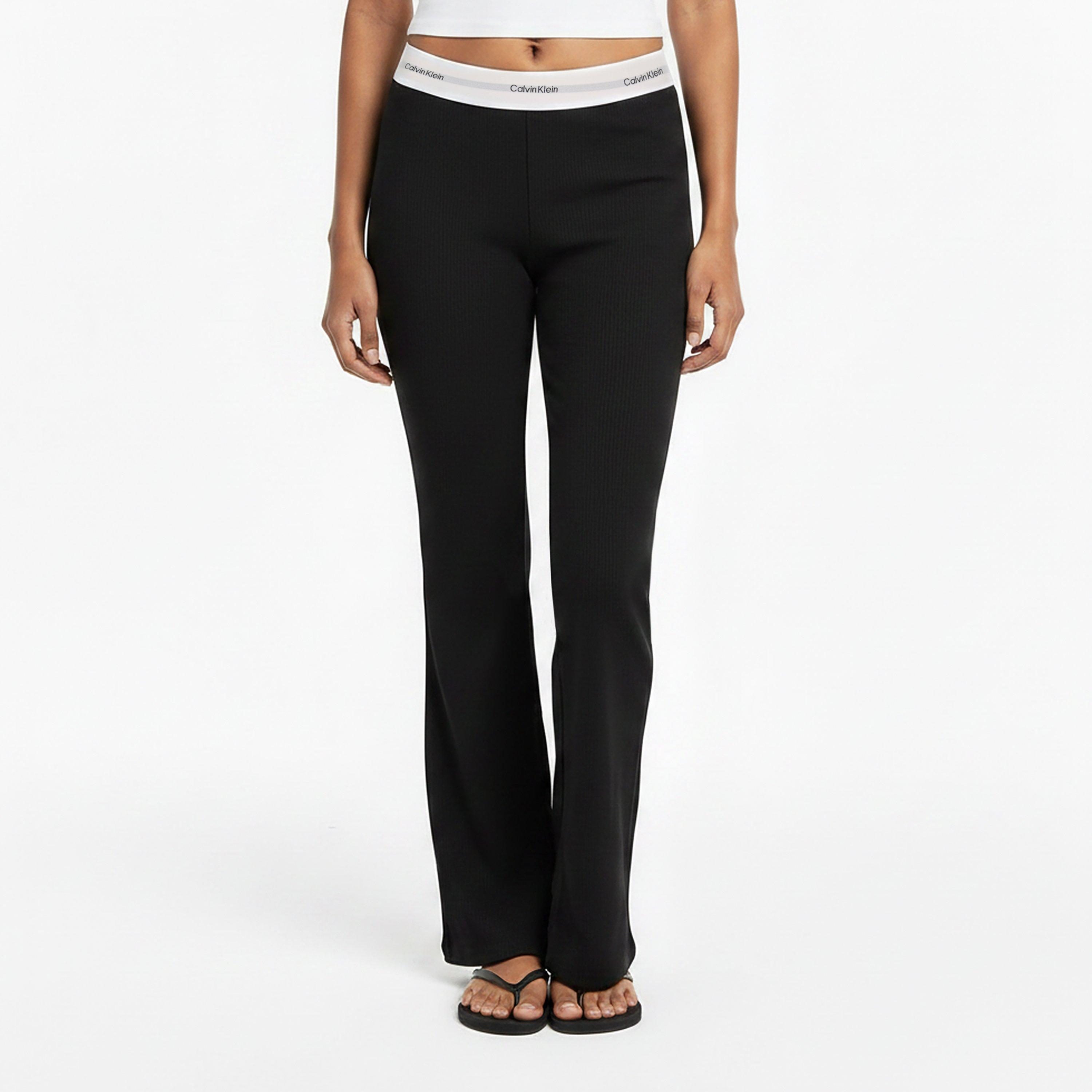 Black - Calvin Klein - Women's Open Hem Jersey Joggers - 3