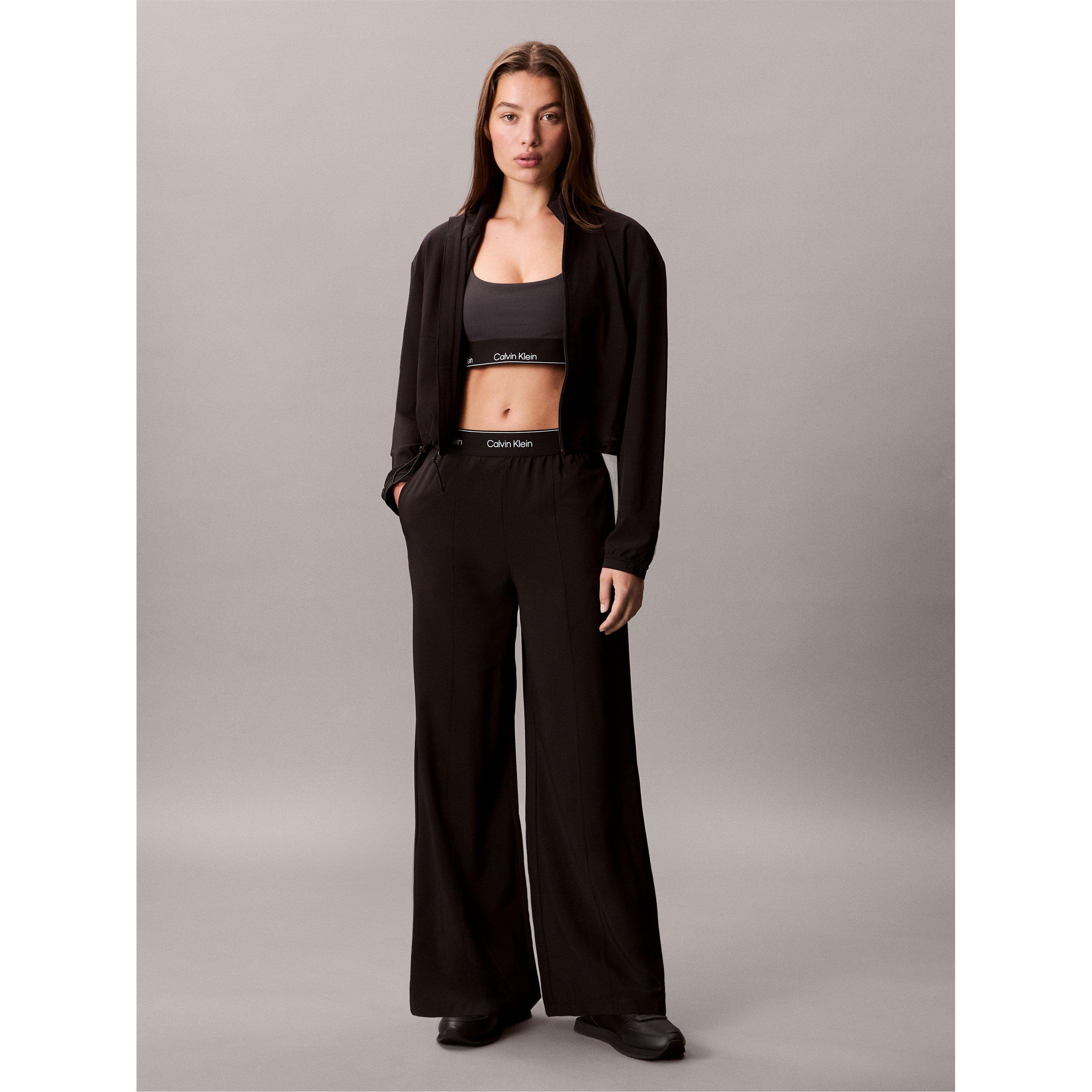 Noir - Calvin Klein - Women's Open Hem Fleece Joggers - 2