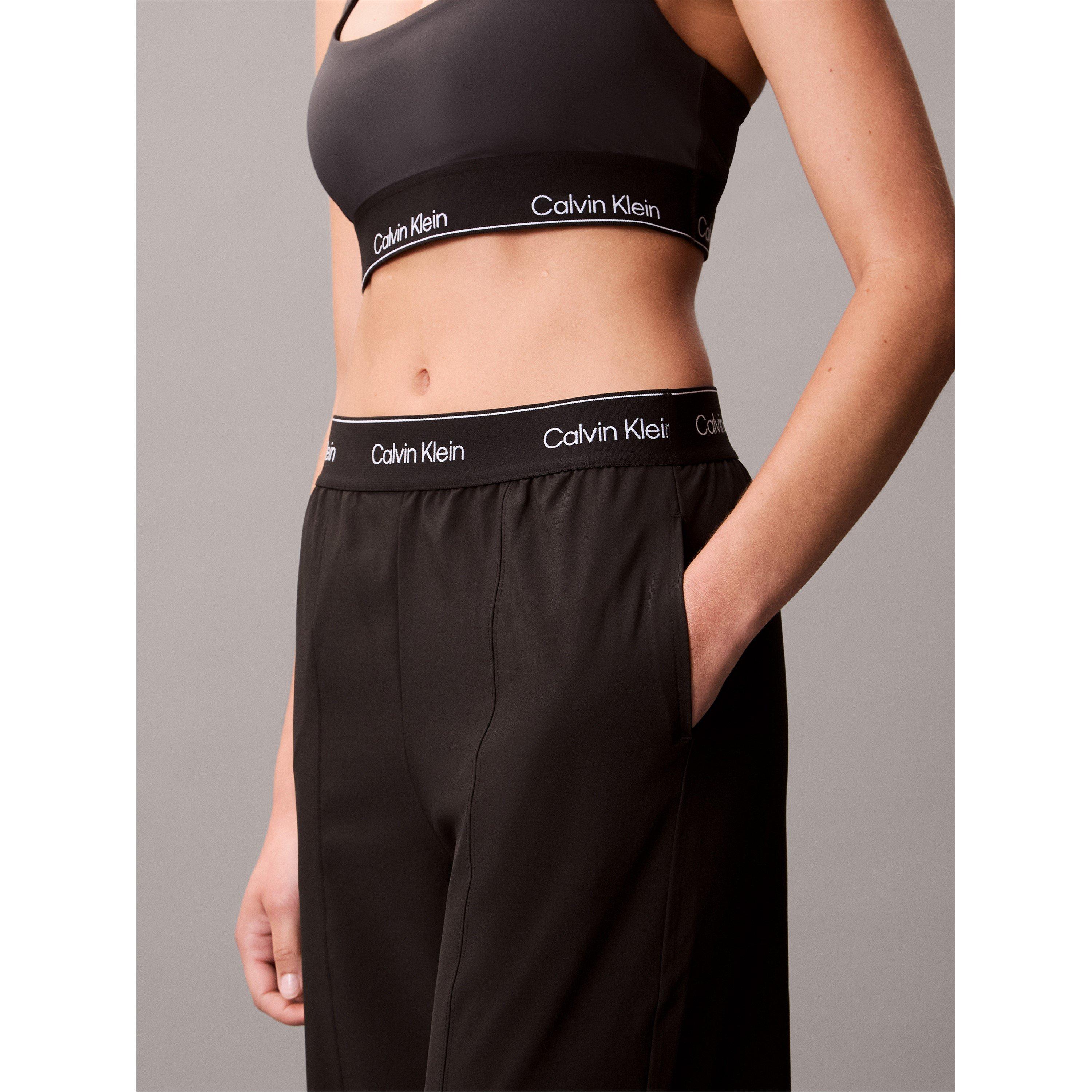 Noir - Calvin Klein - Women's Open Hem Fleece Joggers - 5