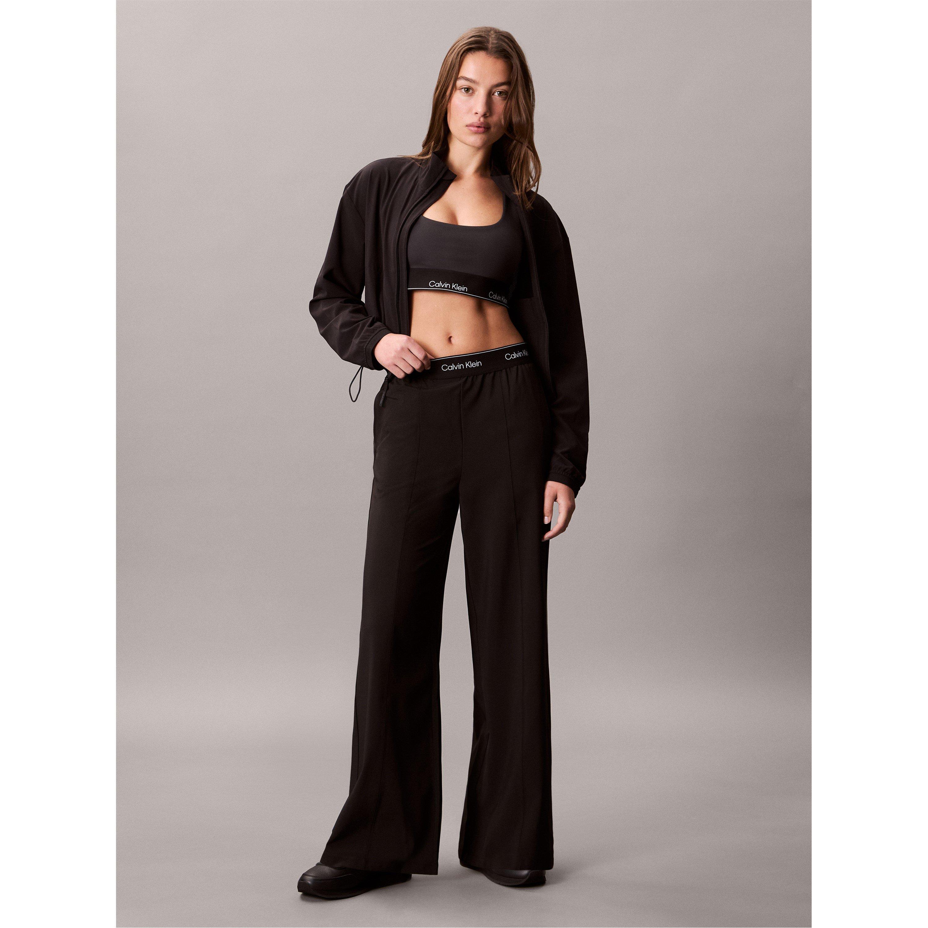 Noir - Calvin Klein - Women's Open Hem Fleece Joggers - 6