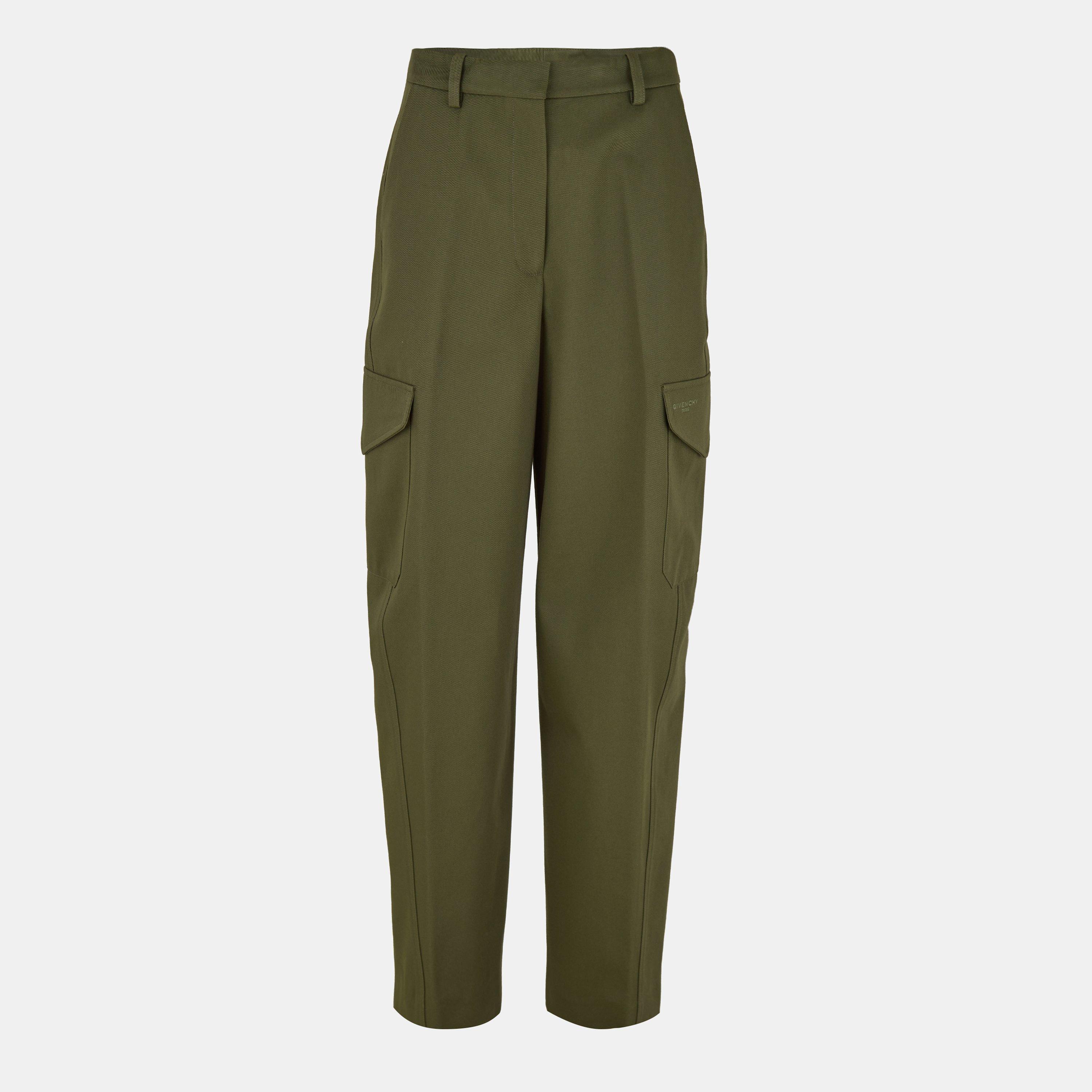 GIVENCHY Cocoon Utility Trousers - Khaki - Size 40 (UK 12)