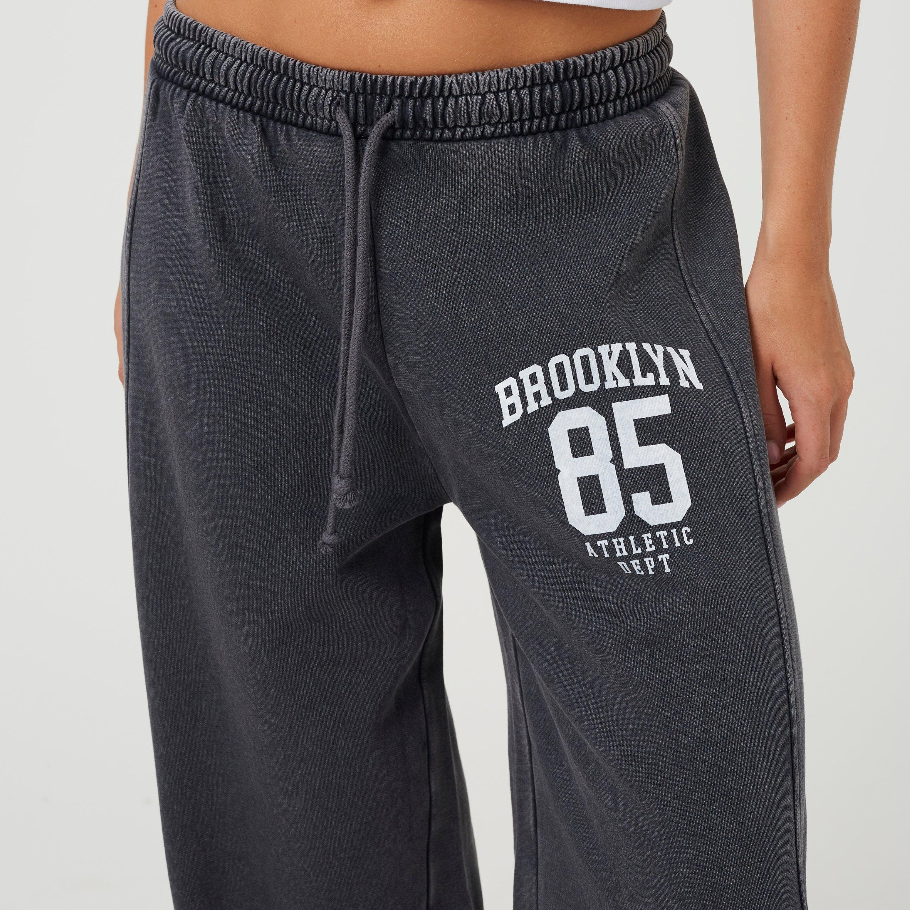 Lt Gry Acid Wsh - Brave Soul - Brave Soul Ladies Acid Wash Wide Leg Jogger - 3
