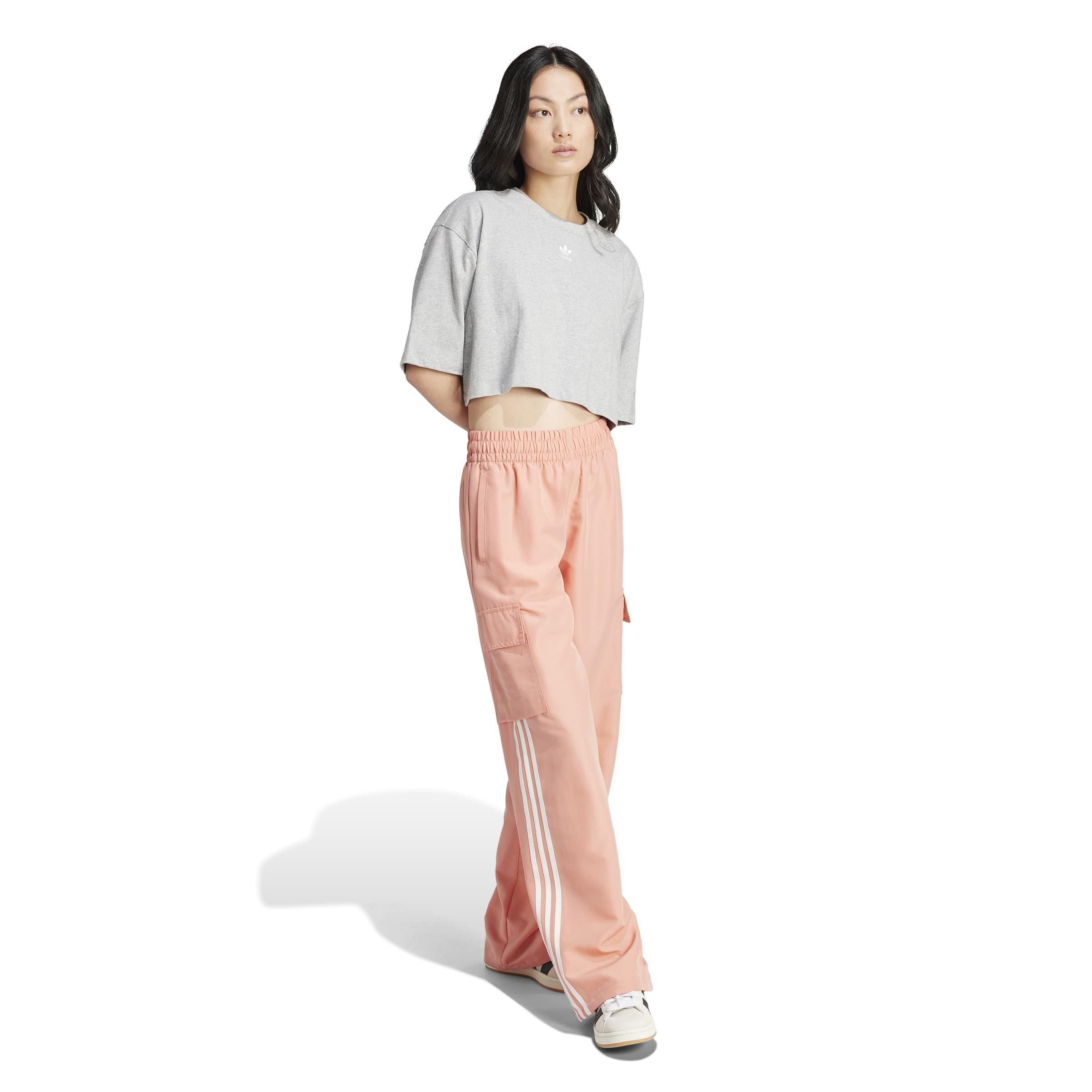 Peach - adidas Originals - Open Hem Poly Tracksuit Joggers - 4
