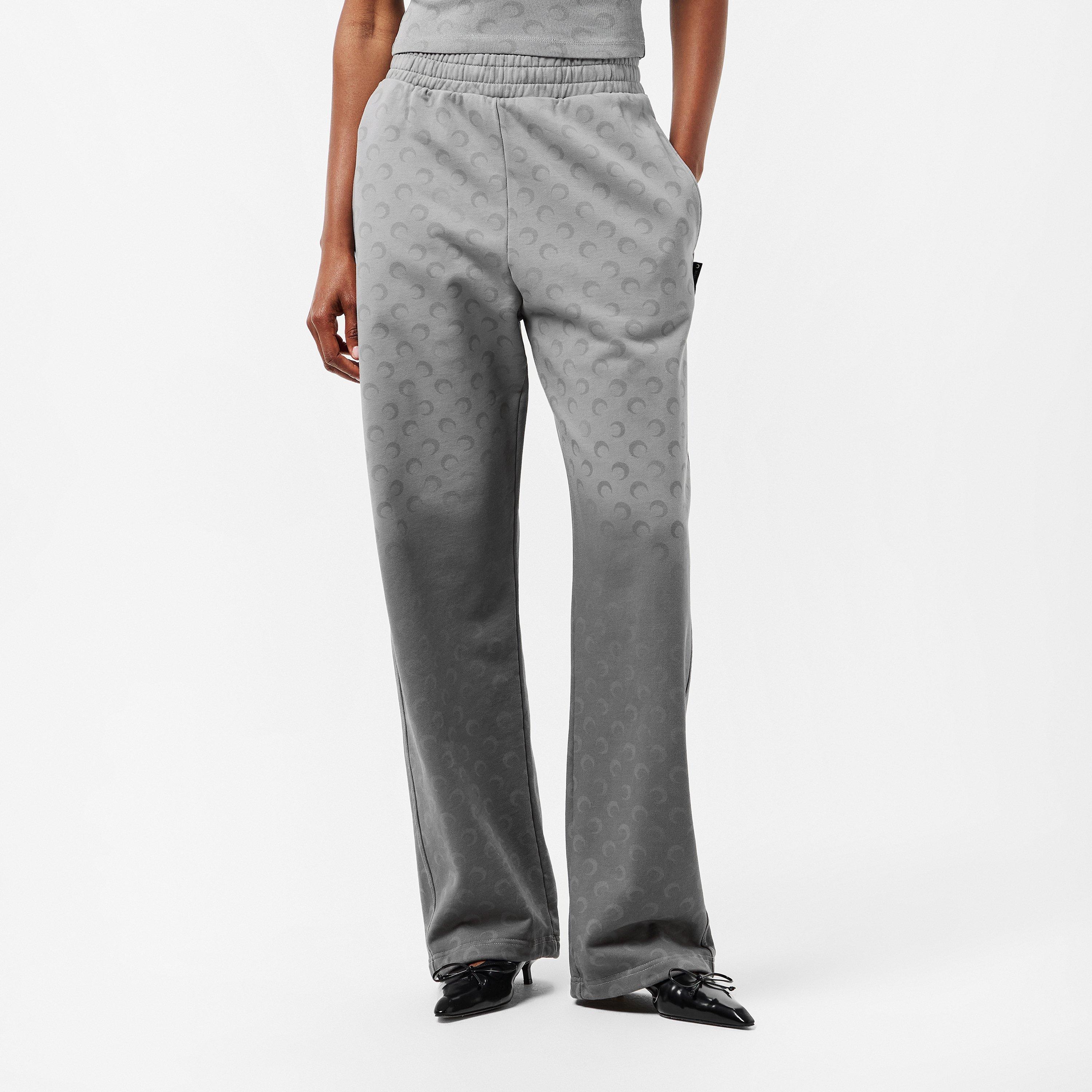 GR90 Dark Grey - Marine Serre - Women's Open Hem Fleece Joggers - 3