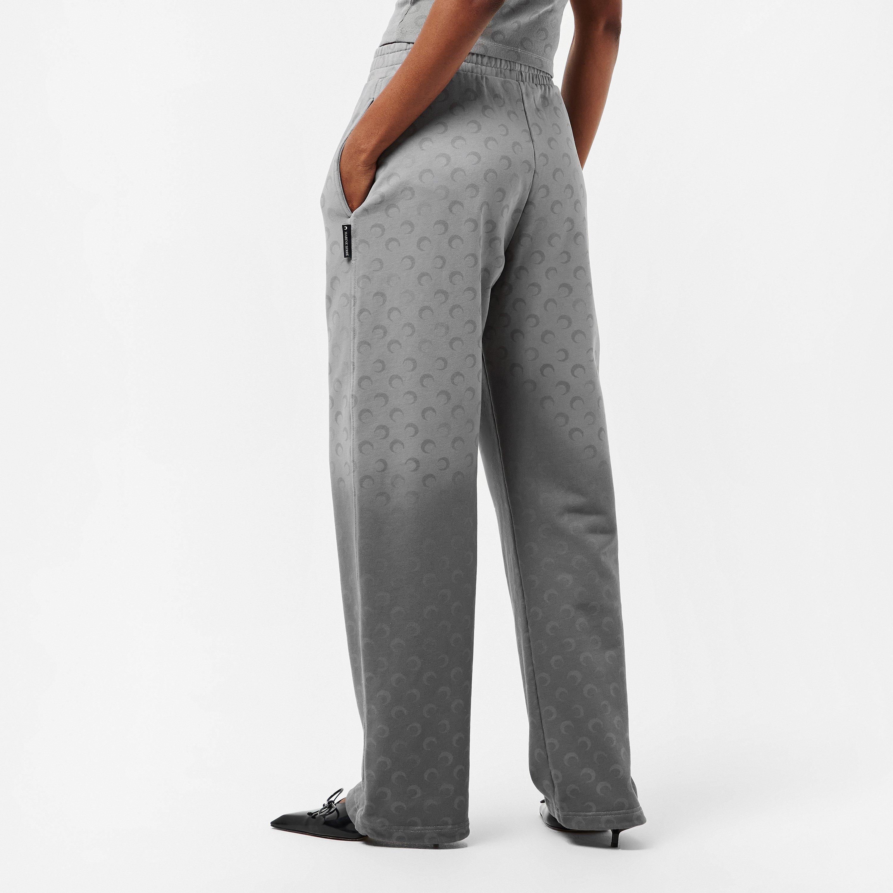 GR90 Dark Grey - Marine Serre - Women's Open Hem Fleece Joggers - 4