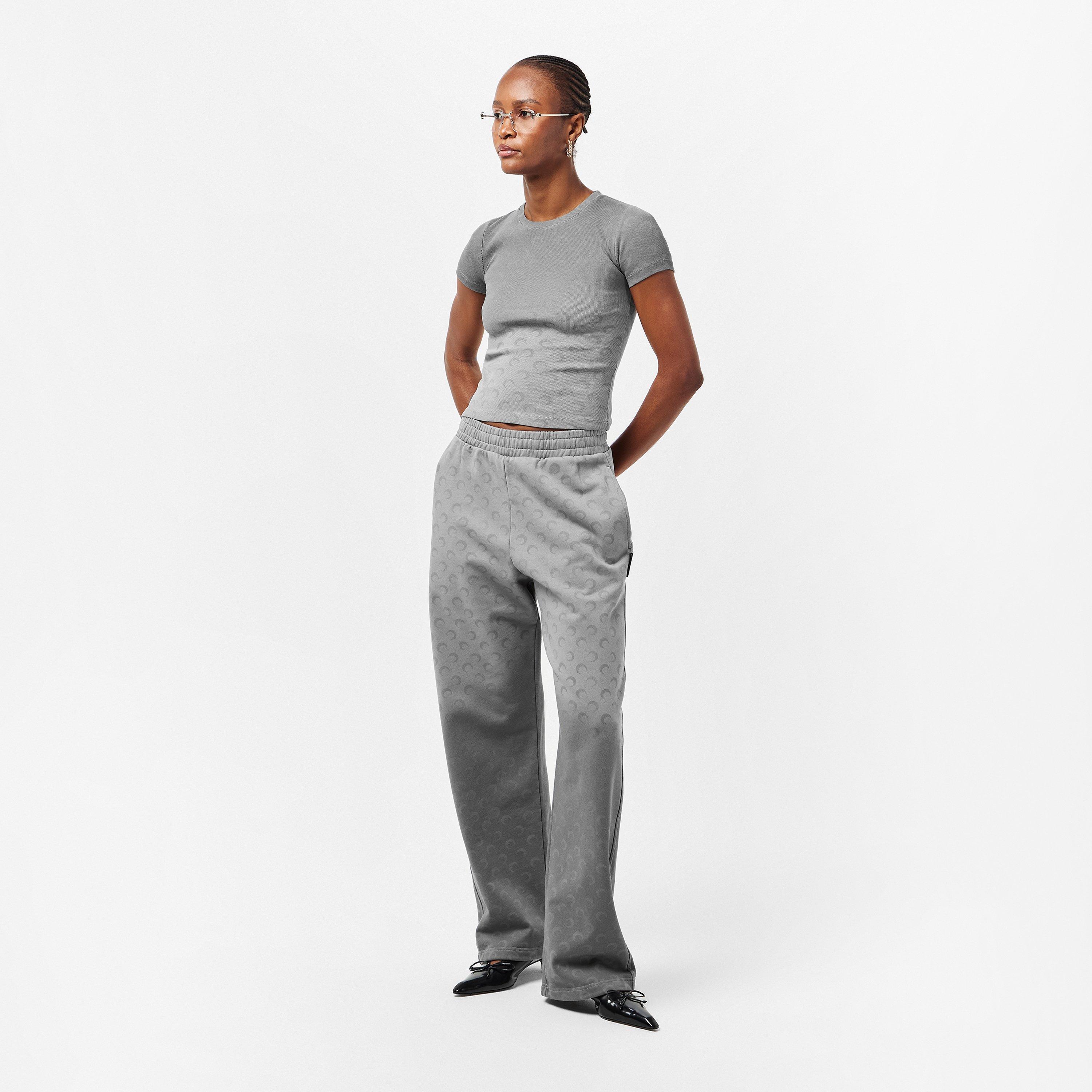 GR90 Dark Grey - Marine Serre - Women's Open Hem Fleece Joggers - 6
