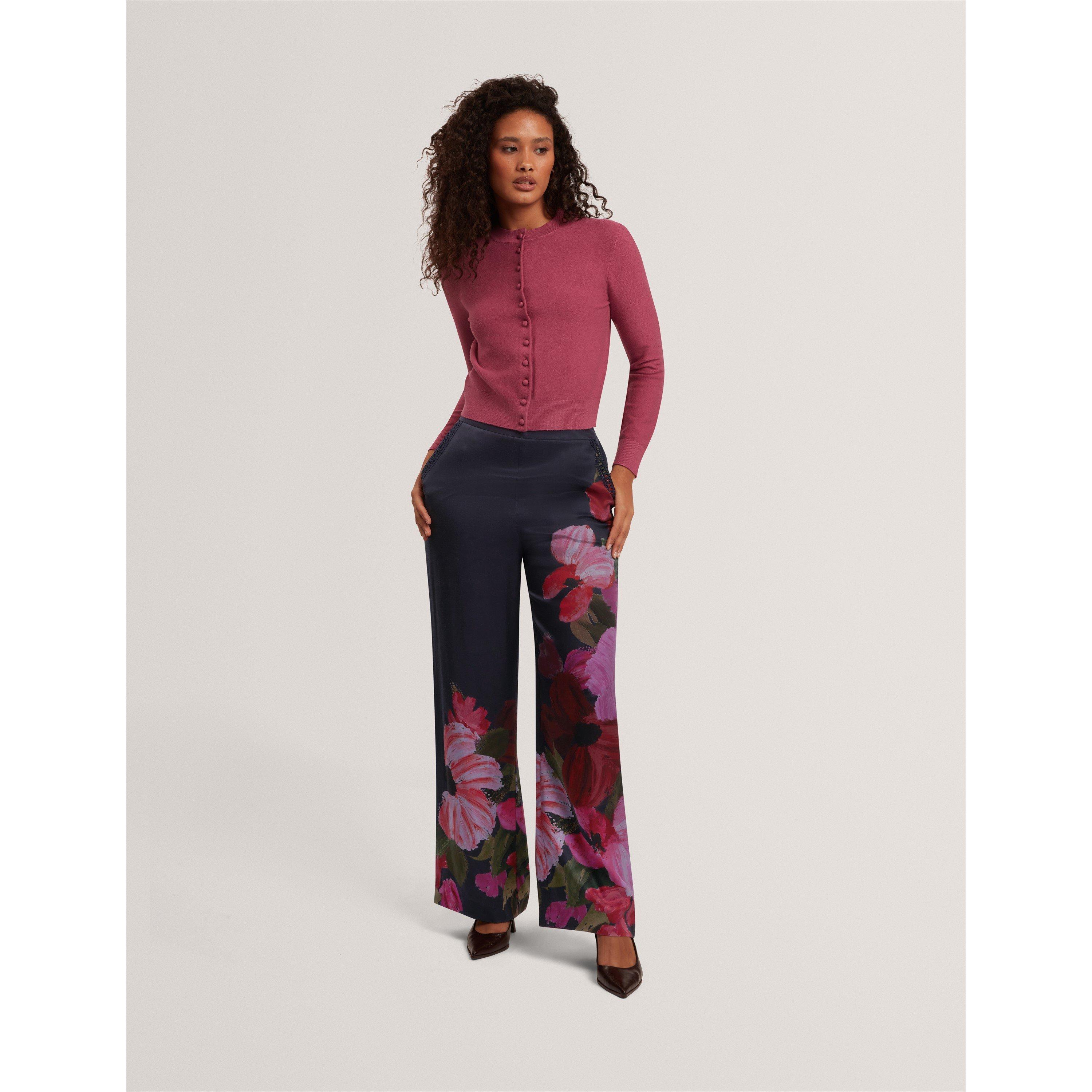 Navy - Ted Baker - Ted Wide Leg Trouser Ld71 - 2