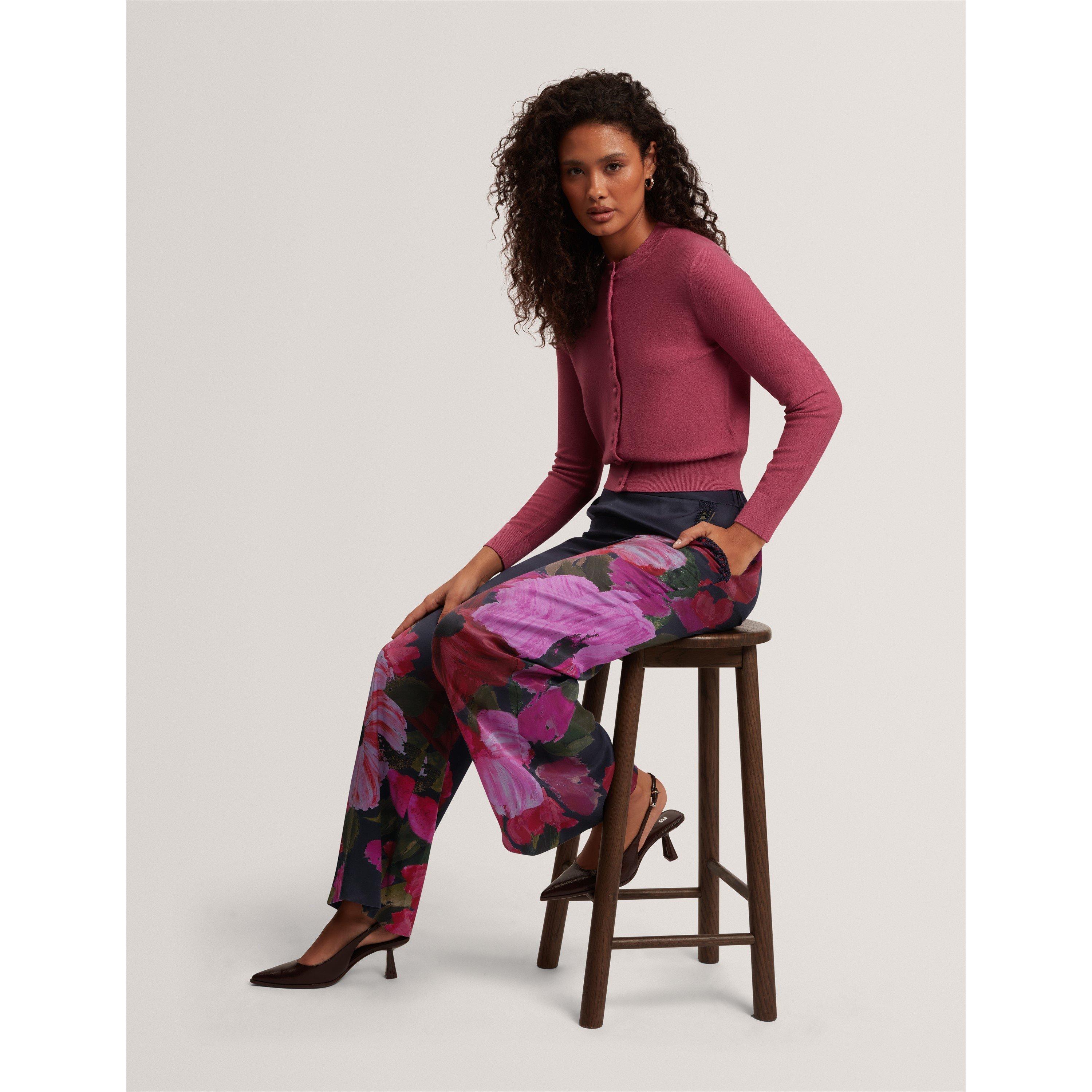 Navy - Ted Baker - Ted Wide Leg Trouser Ld71 - 3