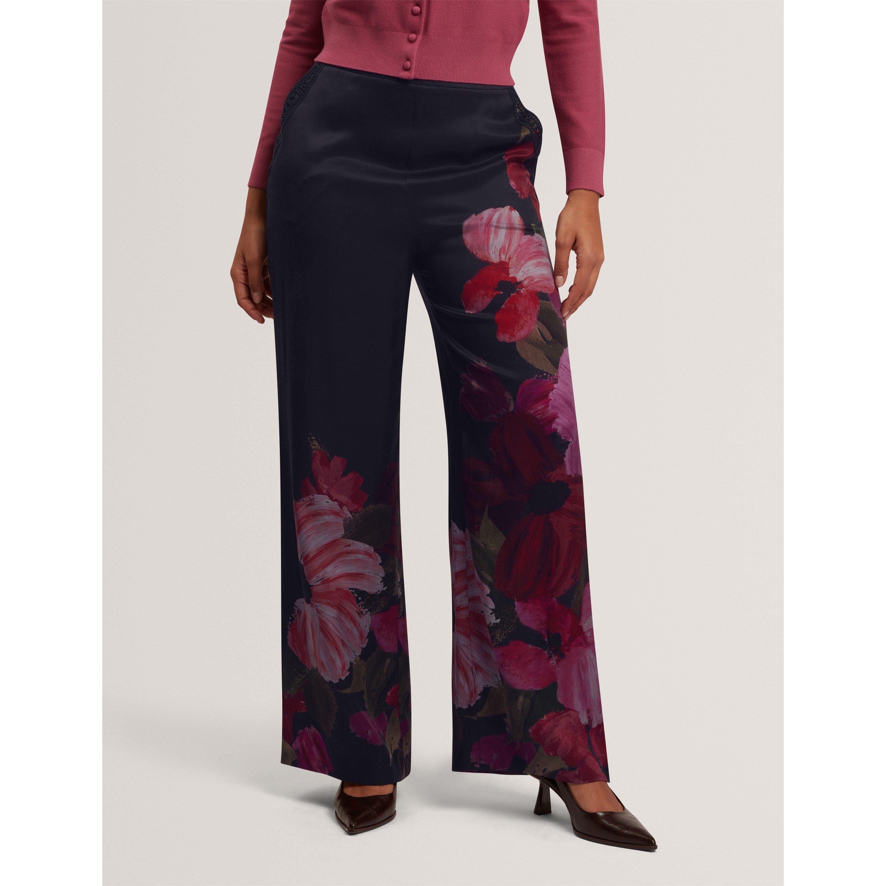Navy - Ted Baker - Ted Wide Leg Trouser Ld71 - 4