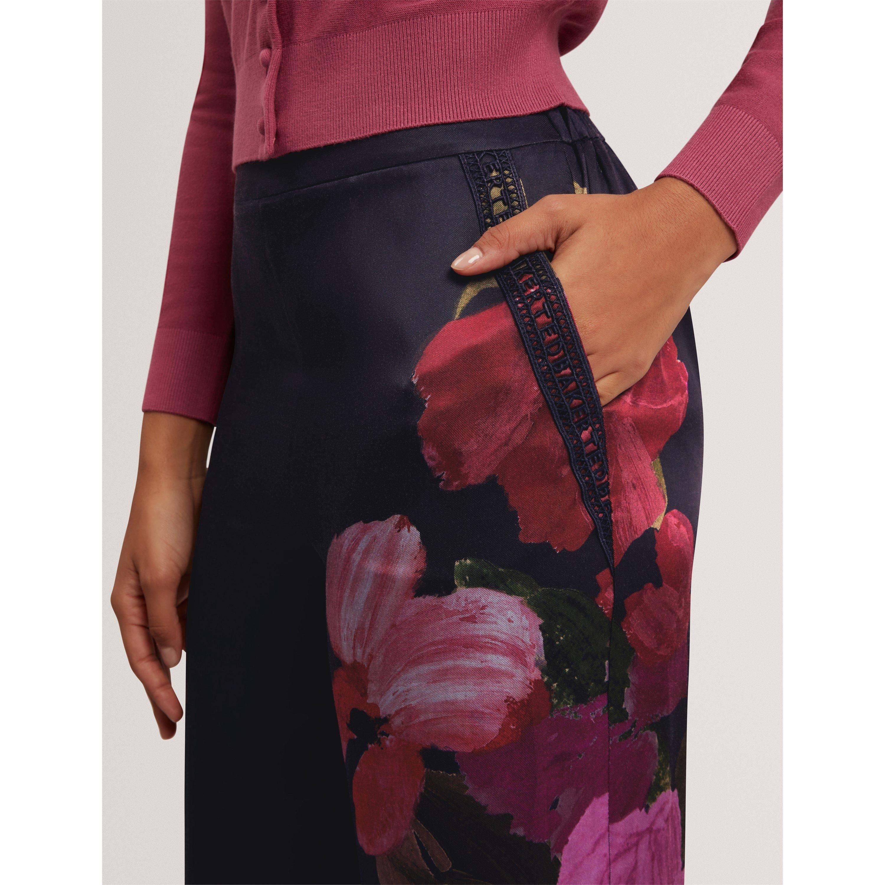 Navy - Ted Baker - Ted Wide Leg Trouser Ld71 - 5