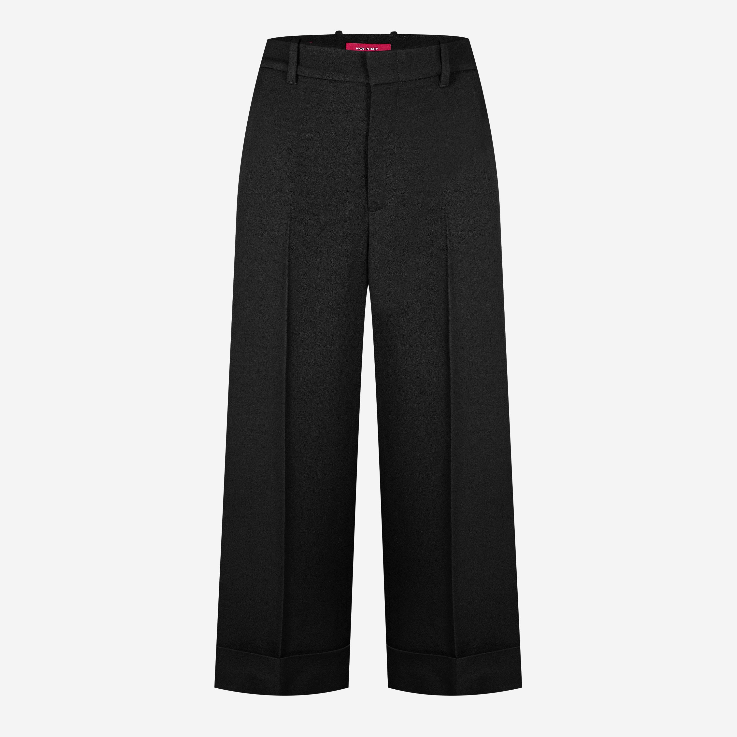 Black - Gucci - Wide Leg Cropped Trousers - 1