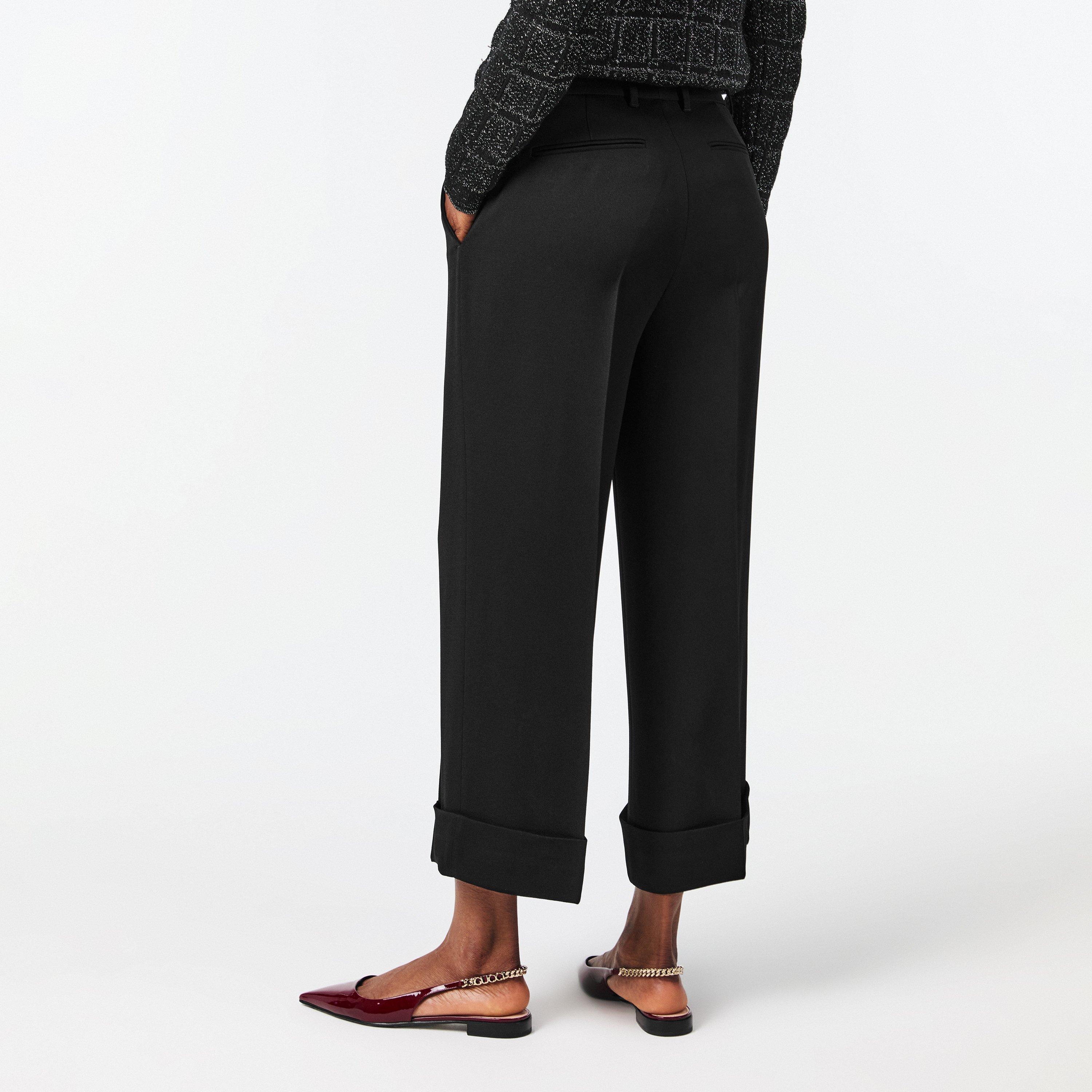 Black - Gucci - Wide Leg Cropped Trousers - 4