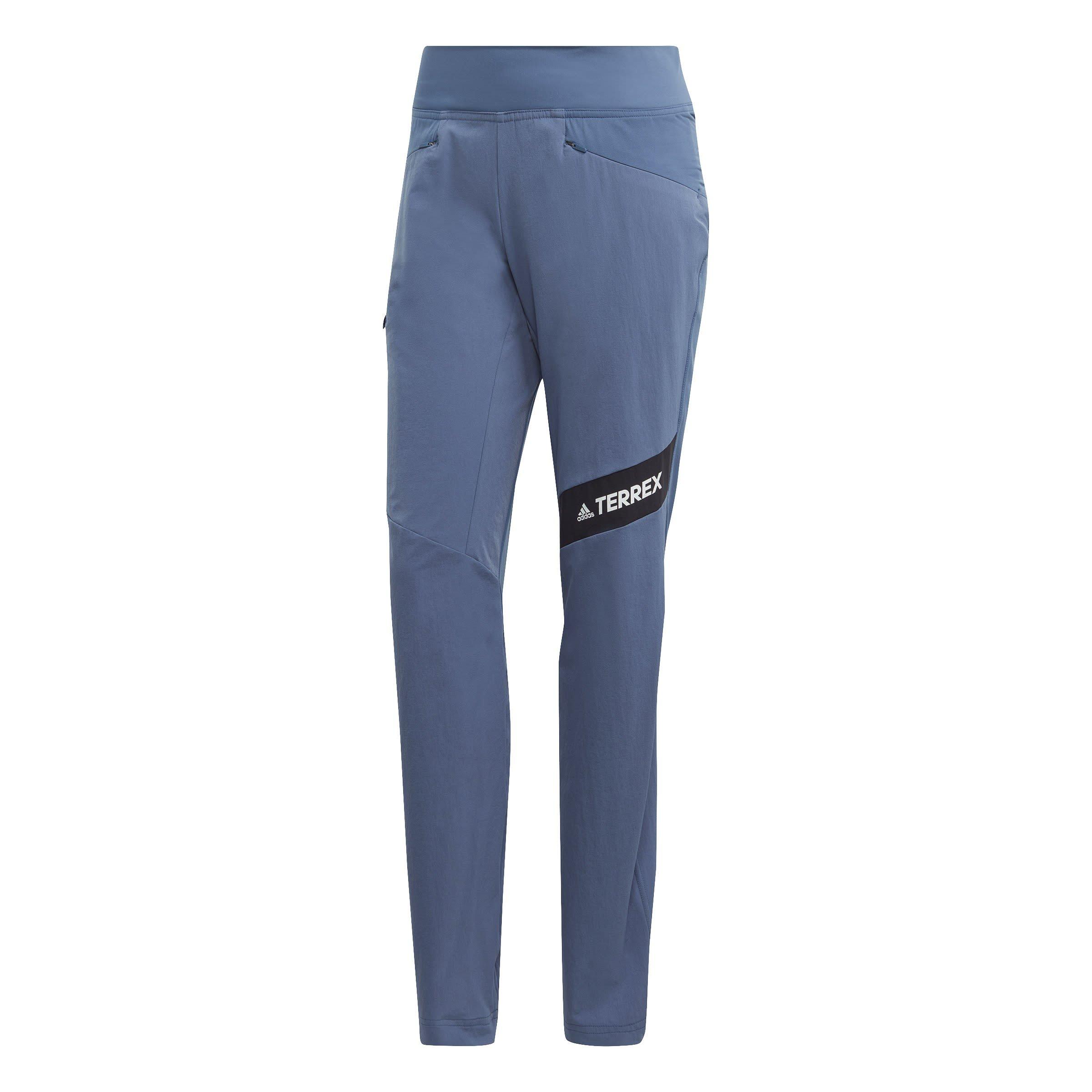 Adidas Women's Closed Hem Poly Tracksuit Joggers - Blue - 8 (XS)