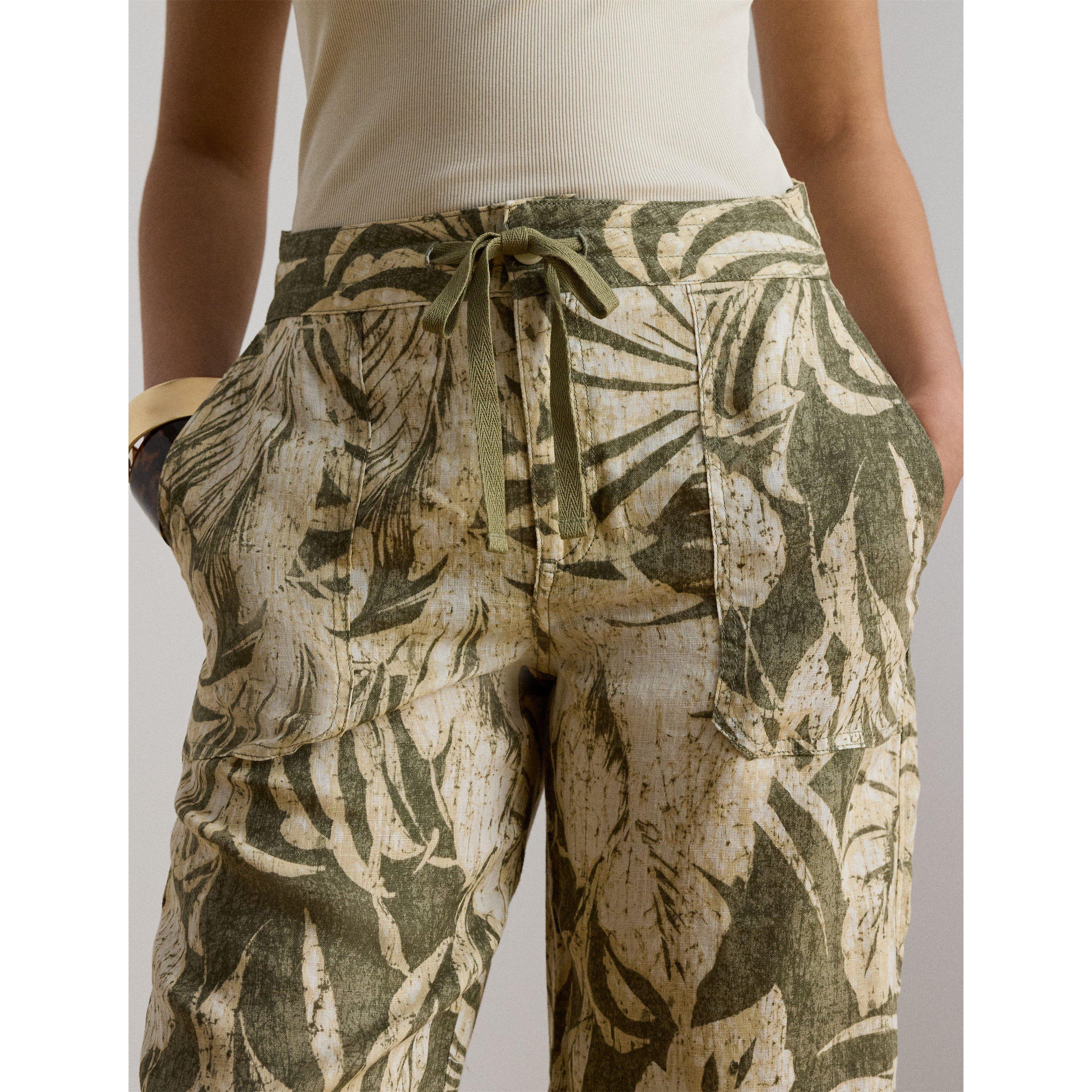 Olive - Lauren by Ralph Lauren - Women's Cargo Trousers - 4